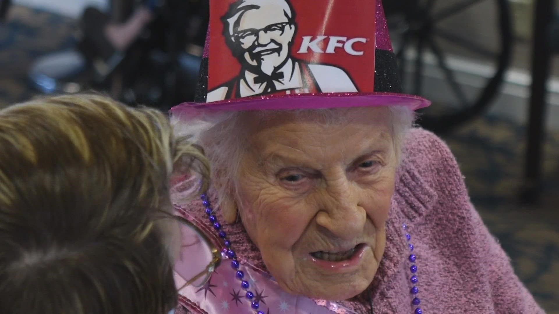 A senior living community in Northgate celebrated one of their residents today.