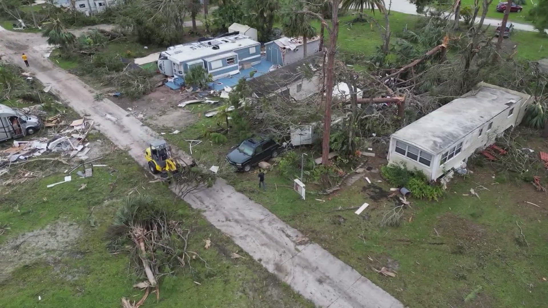 People were rescued from floodwaters, and communities were flattened as Hurricane Milton ravaged Florida.