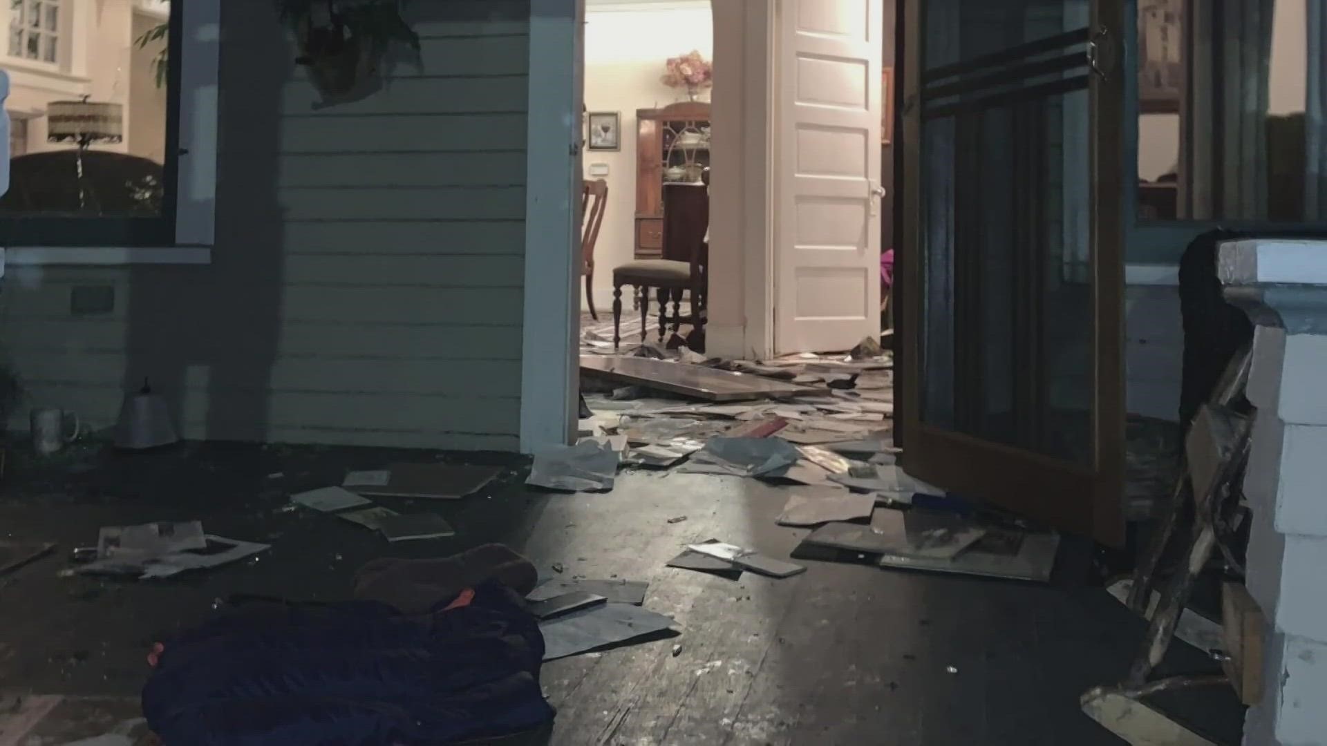 A bizarre, hours-long standoff Thursday morning in Wallingford left a mess for the homeowners after an intruder locked them out and trashed the inside of their home.