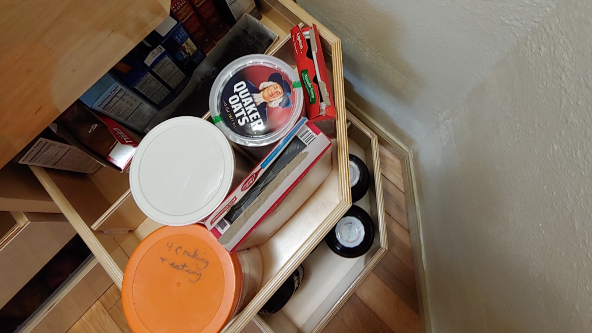 The custom Glide-Out shelves help make organization a breeze. Sponsored by ShelfGenie.