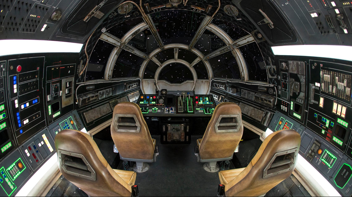 Take control of the first fullsize Millennium Falcon ship at Star Wars