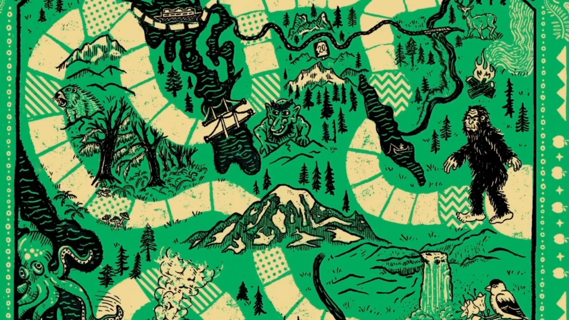 The Evergreen Bandana Game is a wearable board game, all about the great state of Washington!