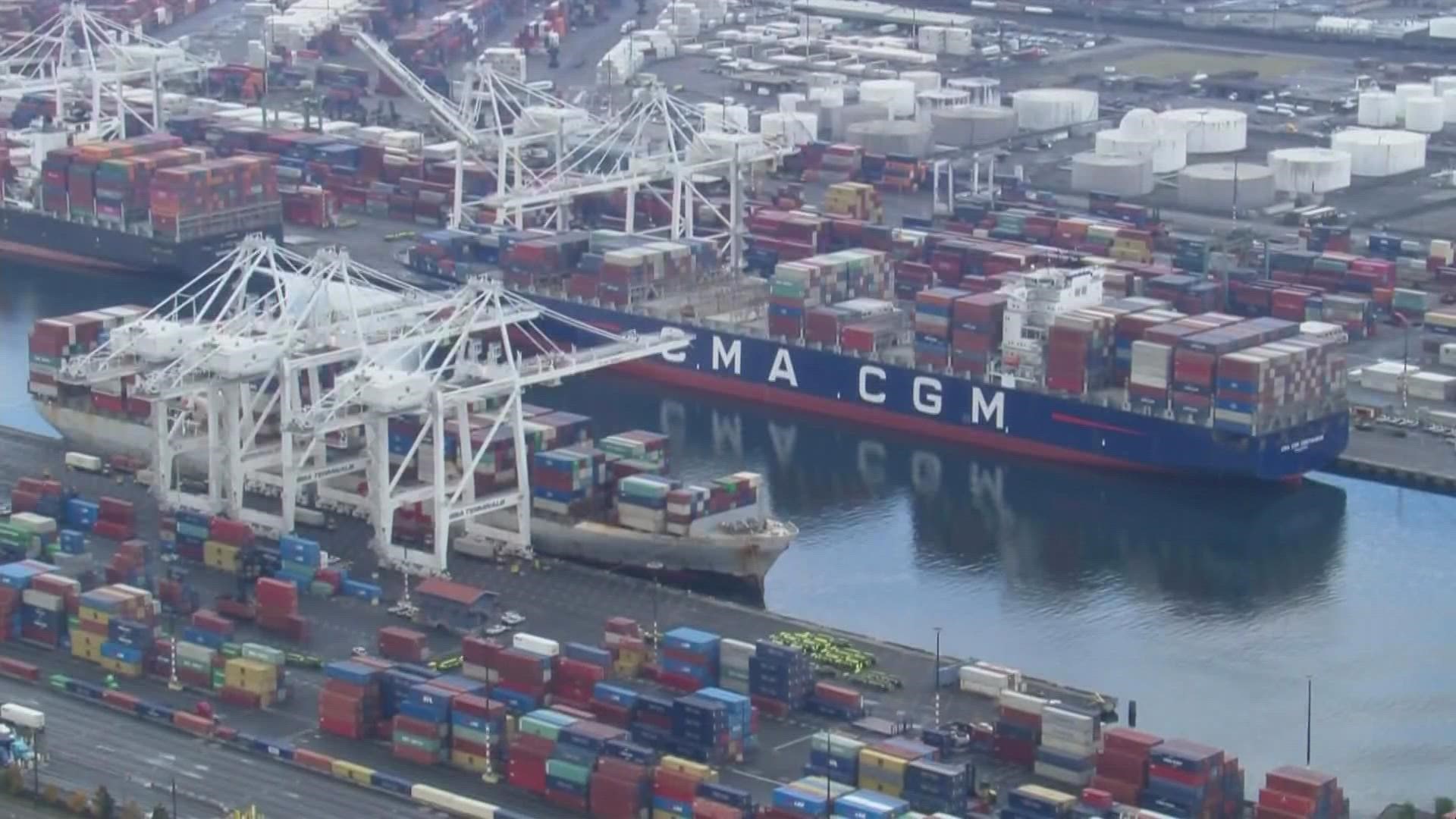 The Northwest Seaport Alliance, which handles cargo operations for the Ports of Seattle and Tacoma, said it's "all hands on deck" to get goods moving.