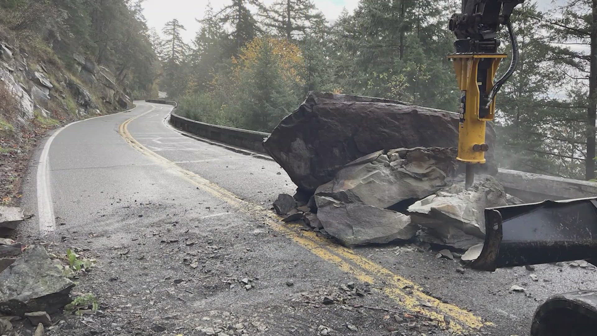 The roadway was closed for approximately 13 hours.