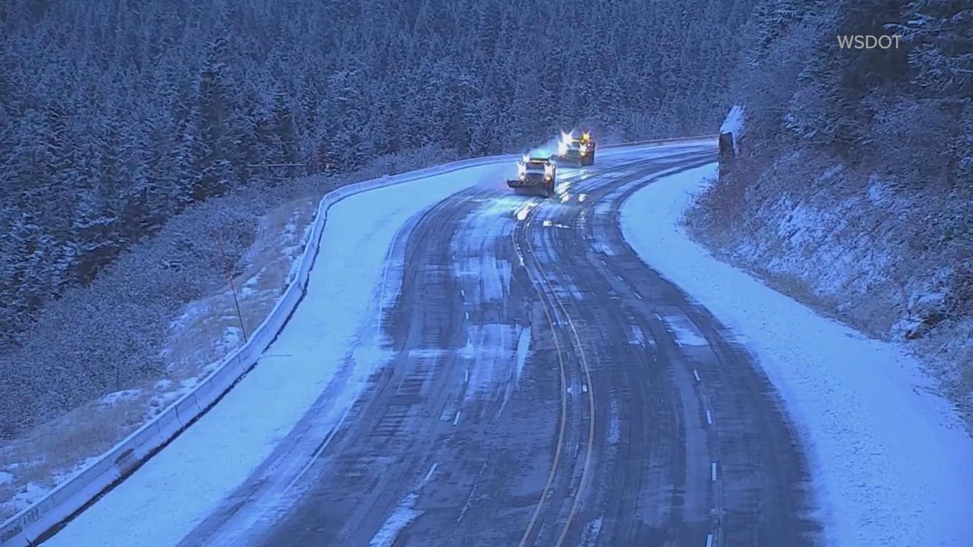 Snow was reported in Sequim and along the northern part of the Olympic Peninsula early Wednesday morning.