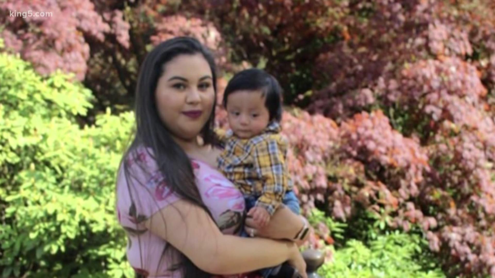 Tukwila police said a car crossed the center line smashing headfirst into a car carrying Amairani Uribe-Beltran and her one-year old, Mateo.