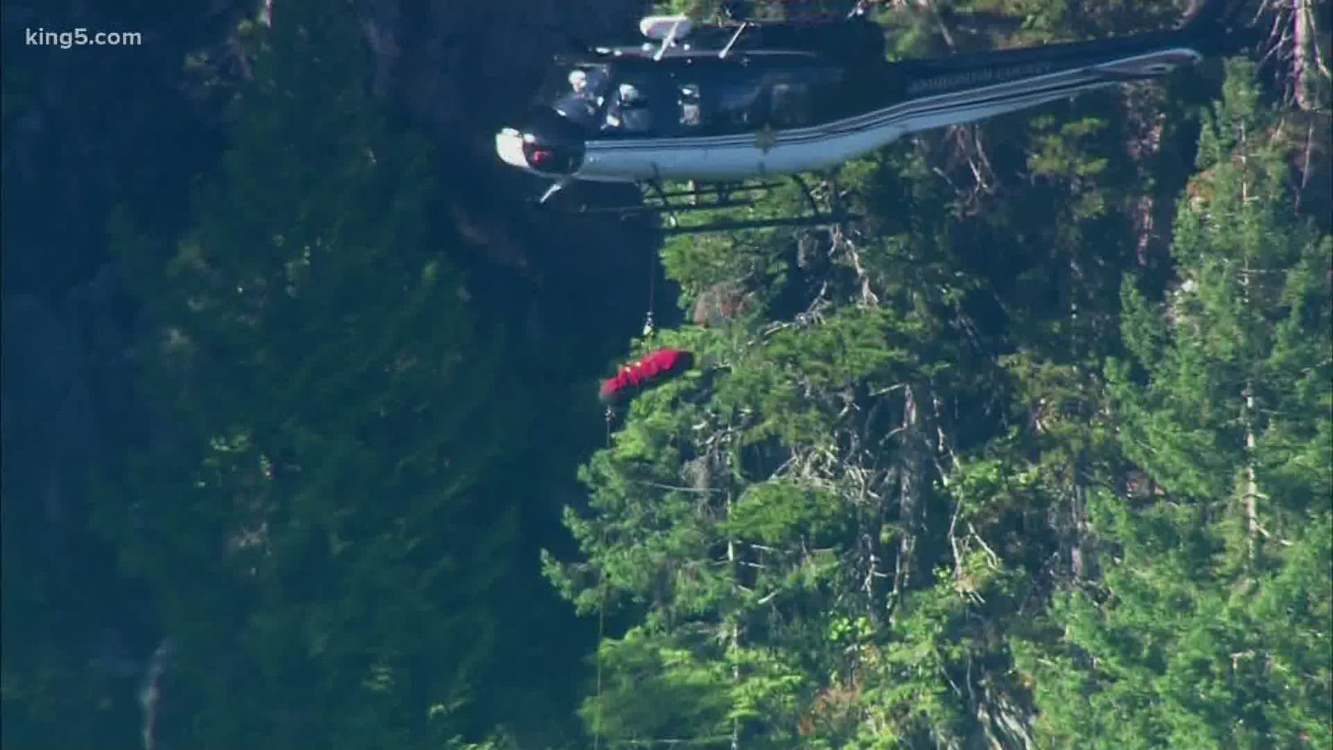 Woman airlifted to hospital after fall while rock climbing near Index ...