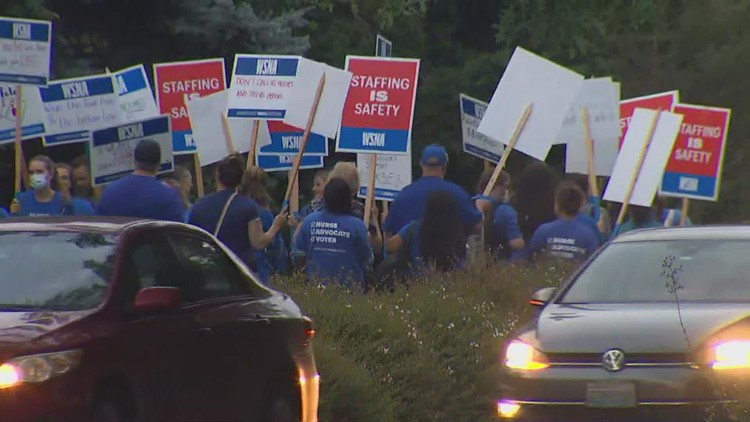 Washington nurses call for higher wages to address hospital staffing shortages