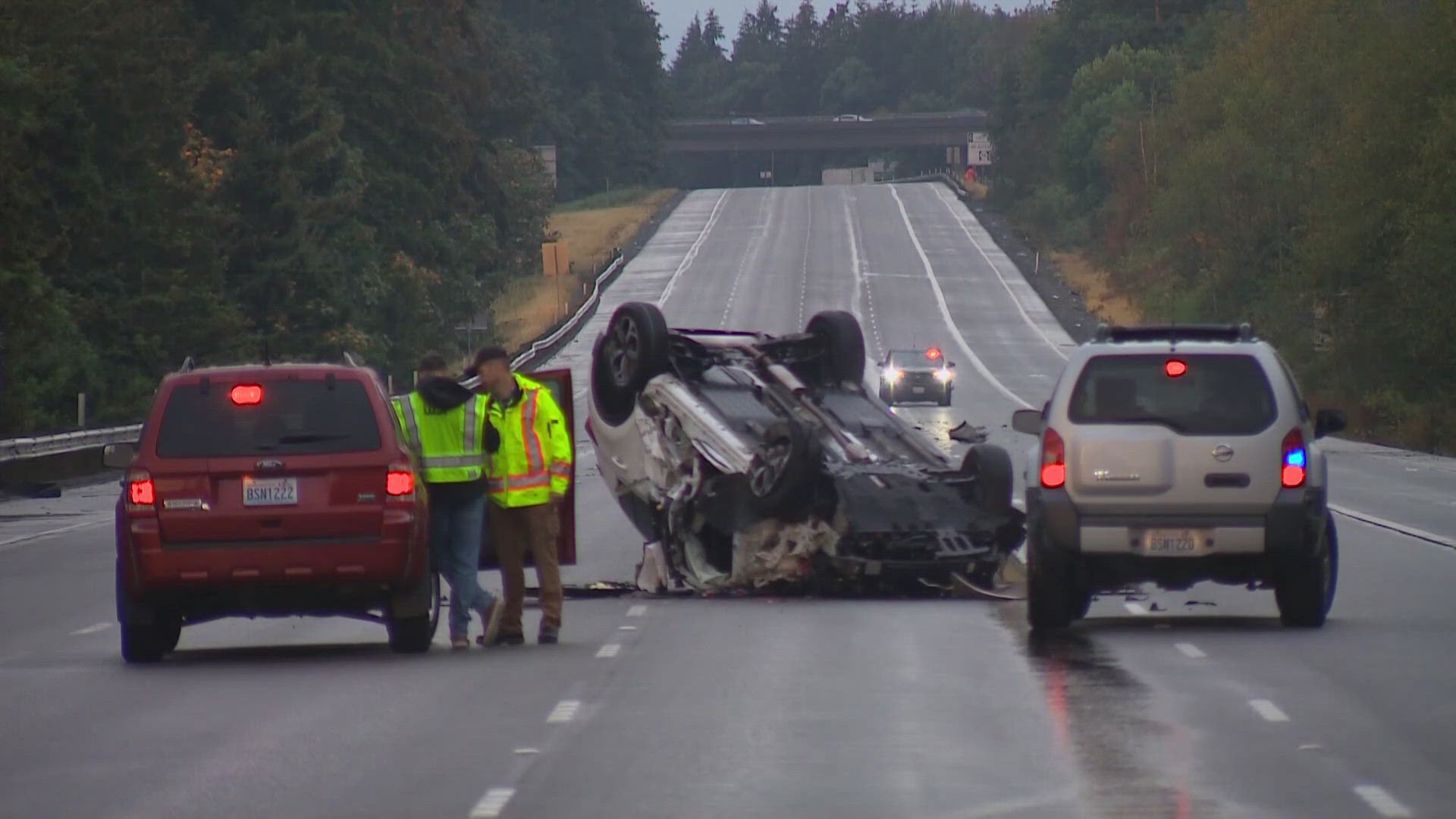 The road closed at around 3 a.m. and remained shut down for several hours while law enforcement investigated the collision.