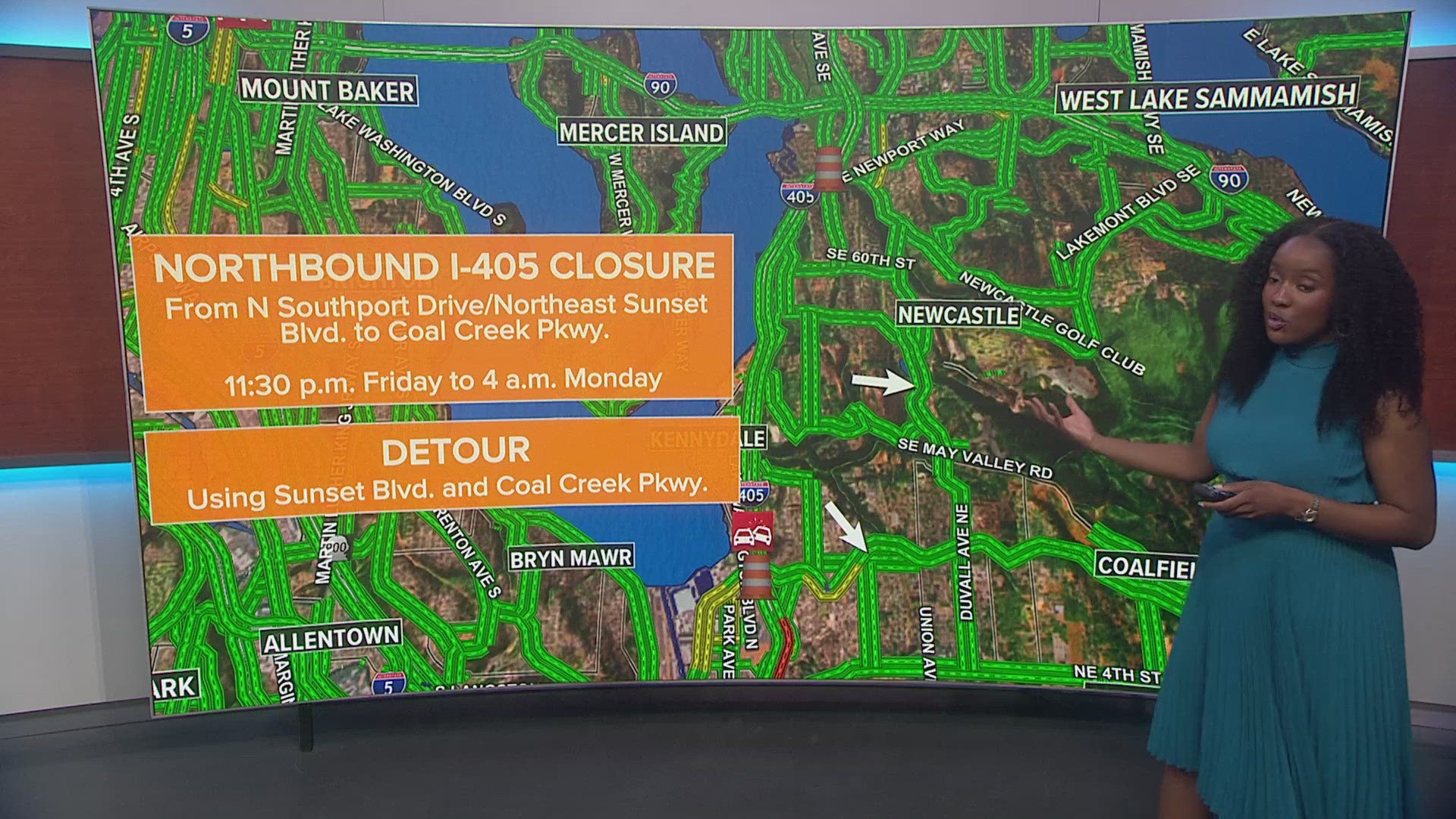 Commuters to face delays as a full closure on I-405 in Bellevue coincides with ongoing I-5 work in Seattle, warns the Washington State Department of Transportation.