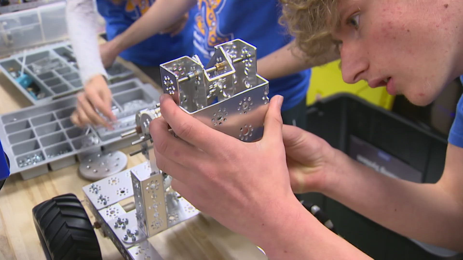The state champion robotics team from Rochester High School may have to compete at nationals without their winning robot.