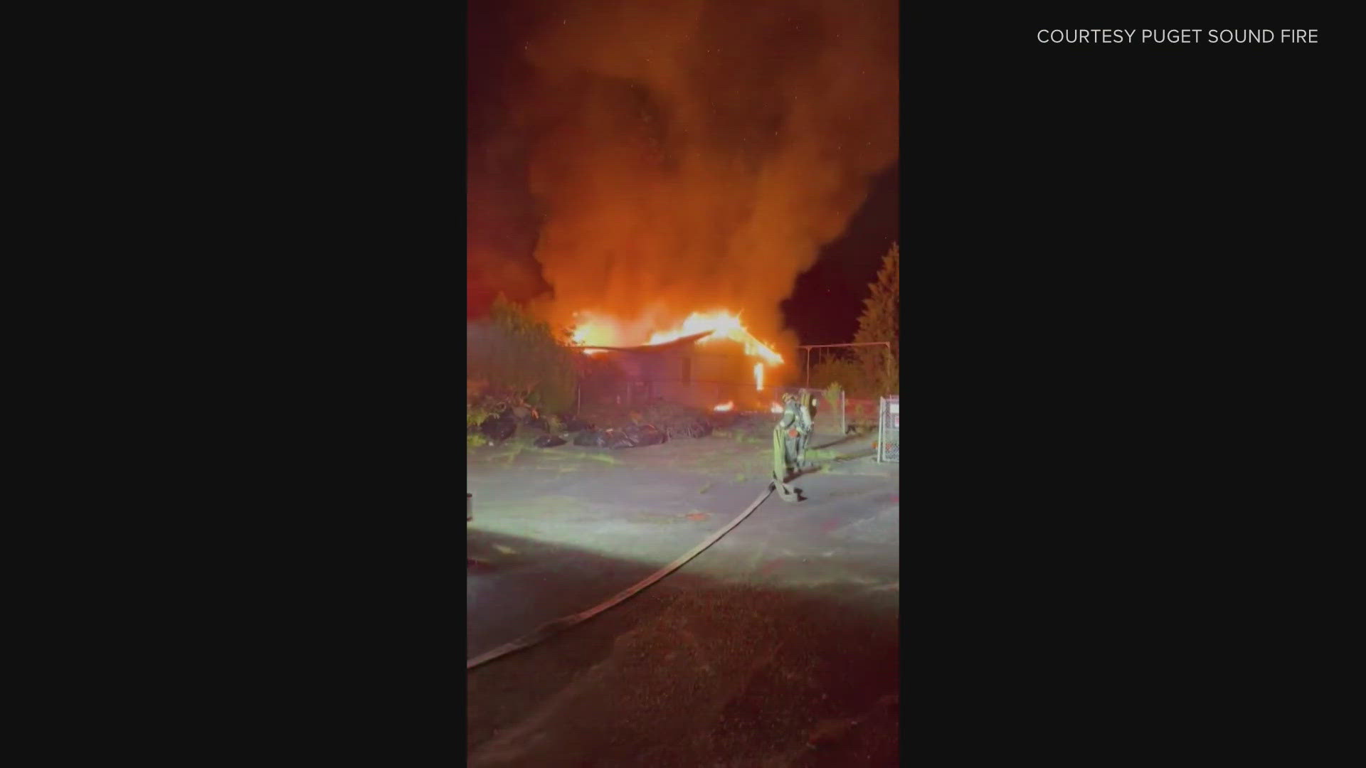 A home that was a former daycare center in Kent caught fire early Friday morning