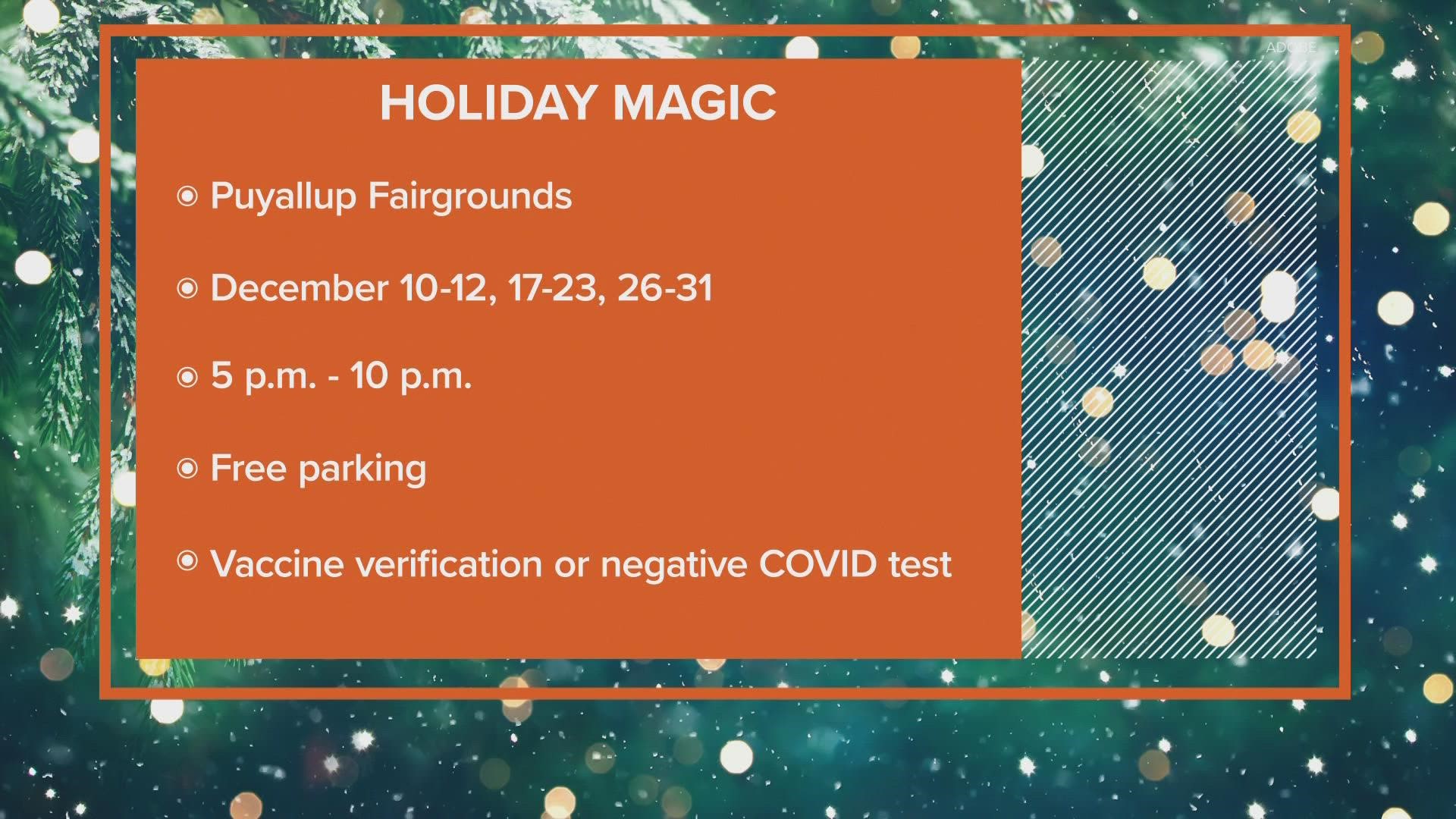 There are plenty of activities to keep the kids busy at “Holiday Magic” at the Washington state fairgrounds in Puyallup this year.