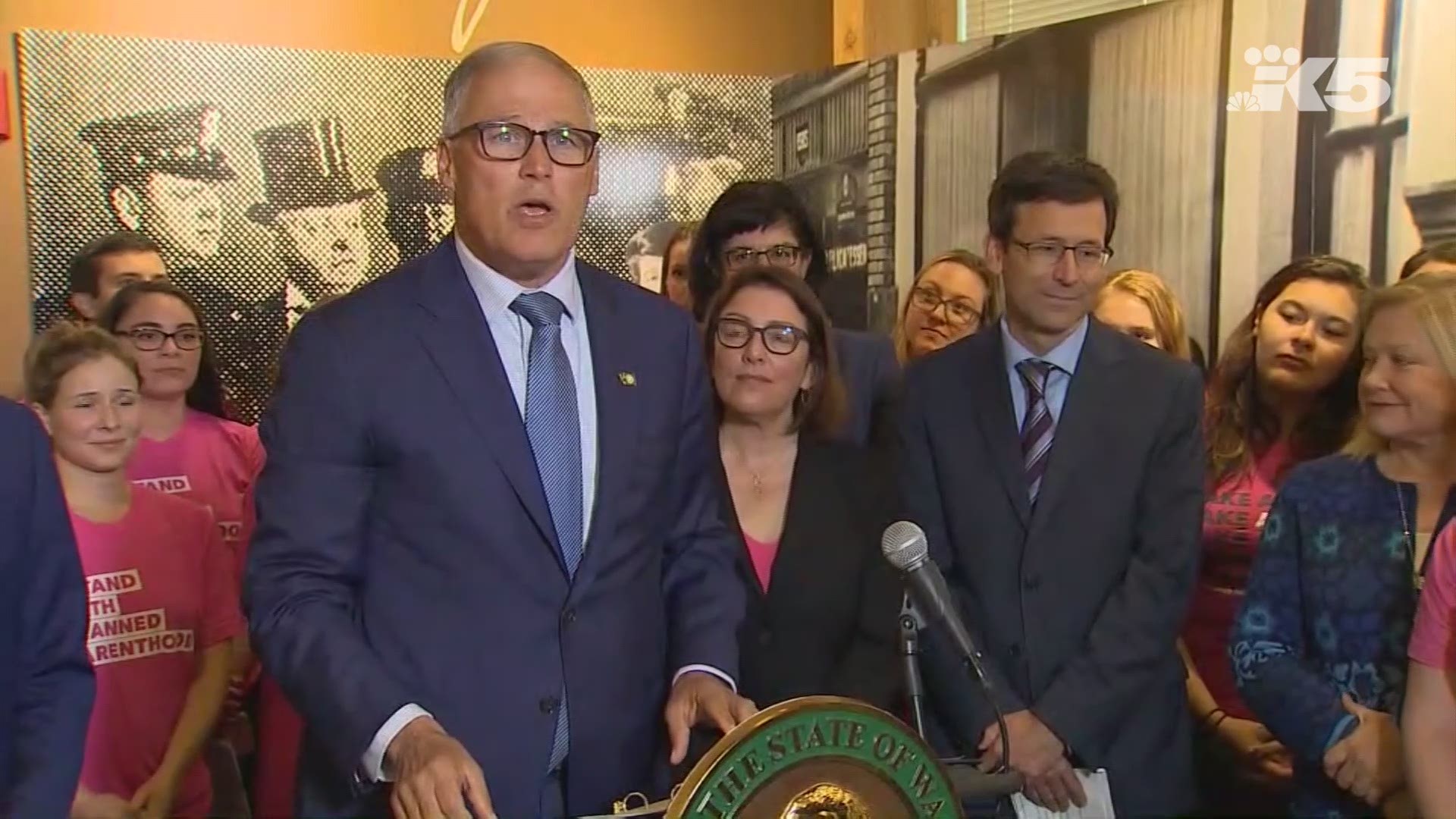 Governor Jay Inslee and state Attorney General Bob Ferguson discuss their battle to protect women's reproductive rights in Washington