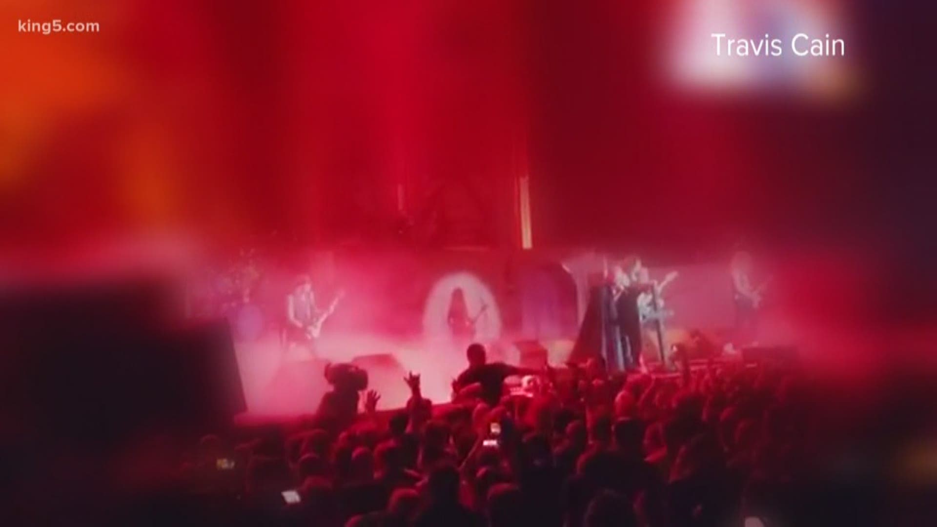 The lead singer for Iron Maiden said security guards overreacted when they forcefully removed a fan from a concert at the Tacoma Dome Thursday night. KING 5's Sebastian Robertson has the backstory of the incident that was caught on camera.