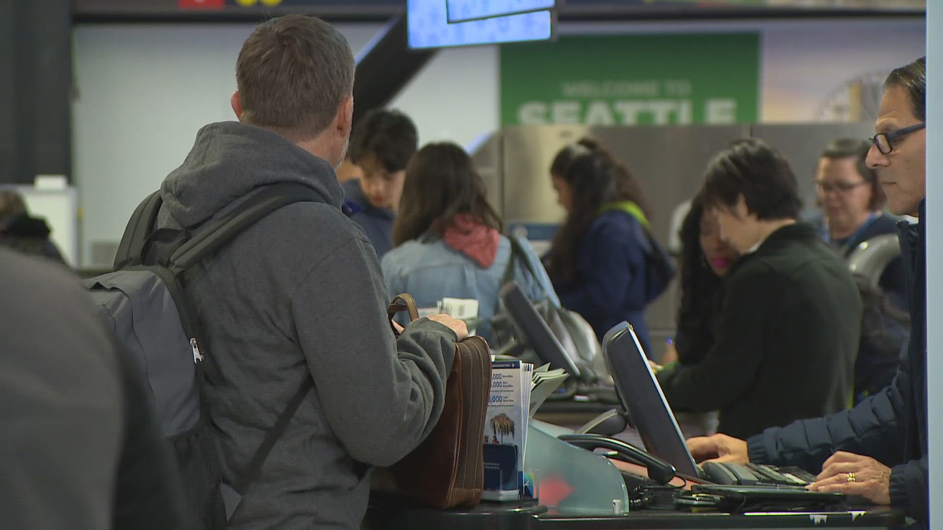 The Port of Seattle said the number of passengers passing through the airport is expected to be at or slightly above 2019 and 11% above 2022 levels.
