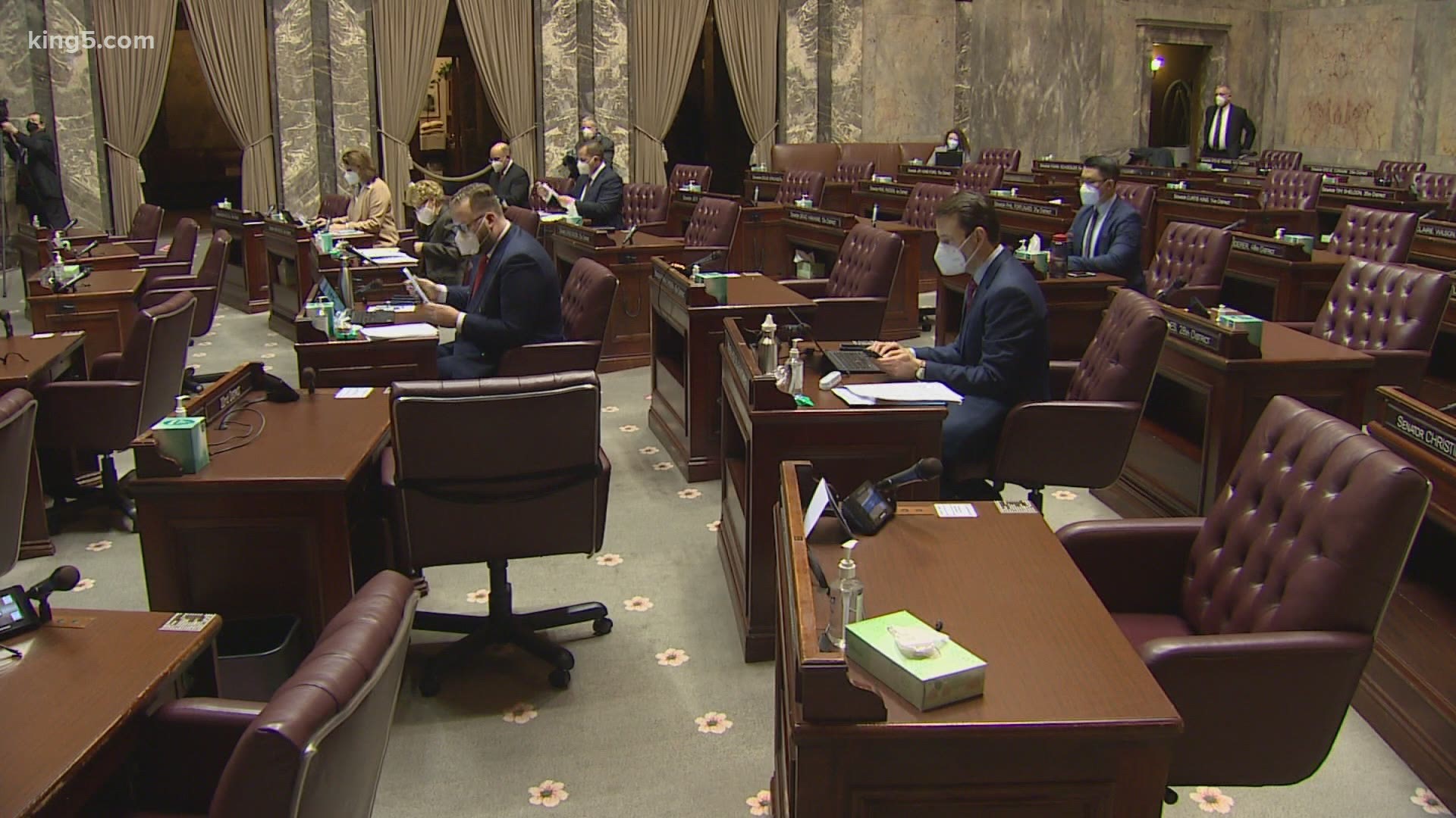 State lawmakers passed rules to make the rest of the 2021 session mostly virtual. The first day of the session happened amid heighted security due to recent unrest.