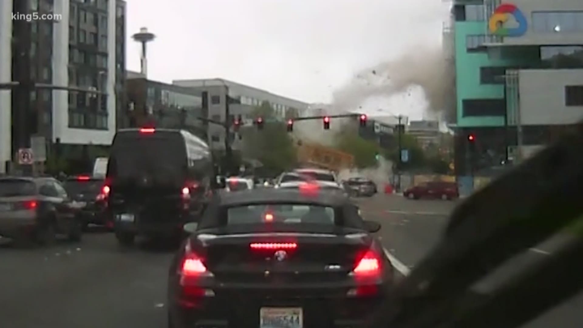 KING 5 obtained exclusive video showing the moment a crane collapsed in South Lake Union Saturday afternoon. Two iron workers and two drivers were killed, including a Seattle Pacific University student.