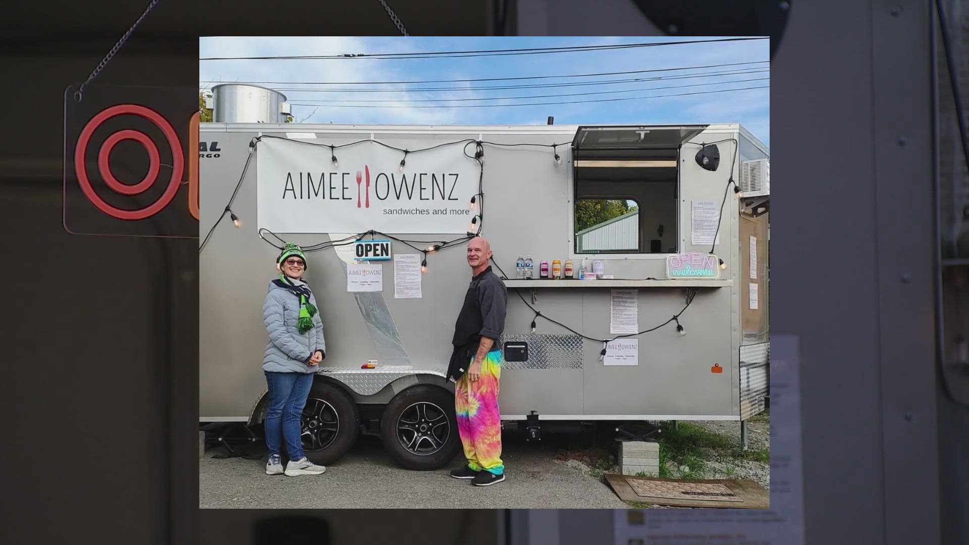 The owners of the Aimee Owenz food truck estimate the damage will cost them up to $15,000.