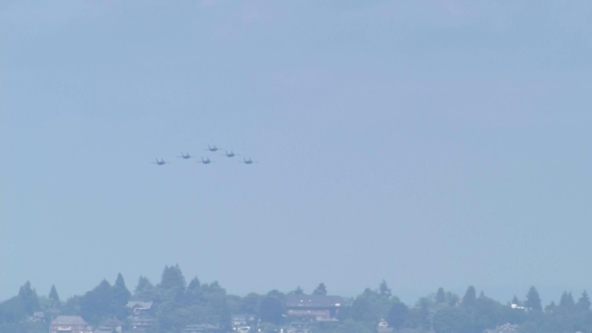 Watch Blue Angels soar over Seattle