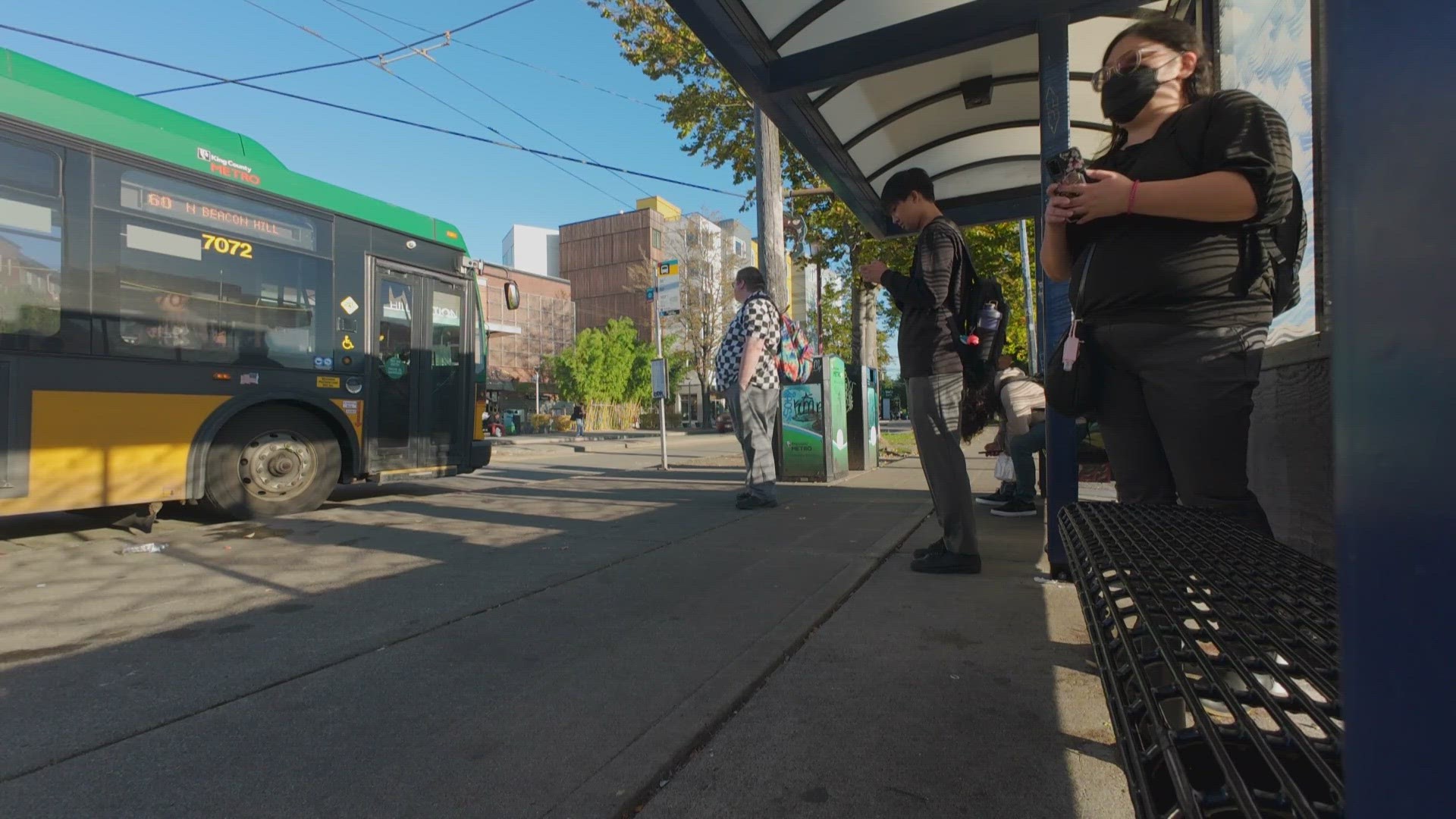 The incident happened at the Beacon Hill station last Thursday shortly before 4 p.m. when a man allegedly struck two people with a hammer before escaping.