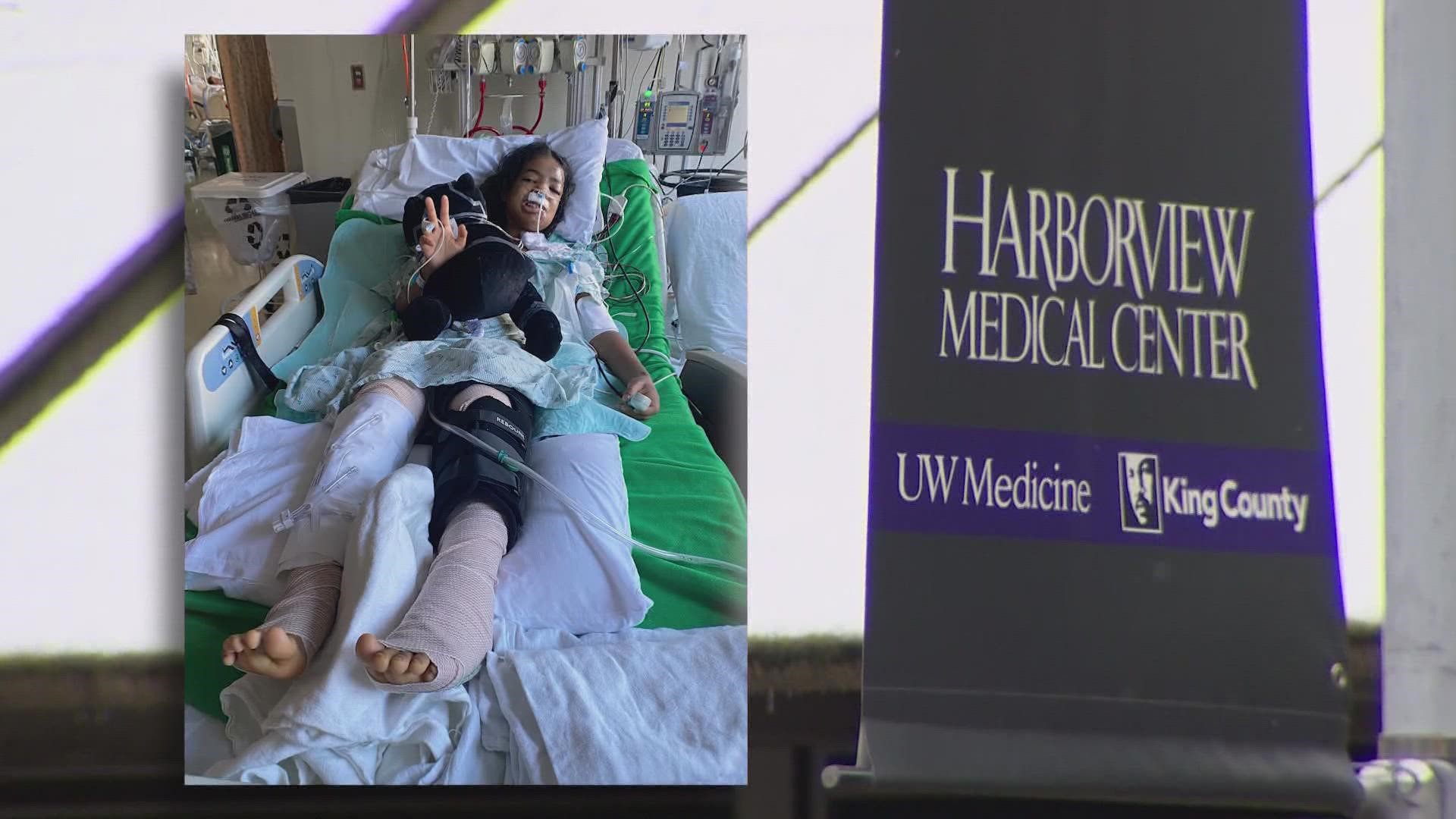 It’s been one week since Symphony Johnson was walking home from school near Auburn and was hit by a car. She is still at Harborview Medical Center.