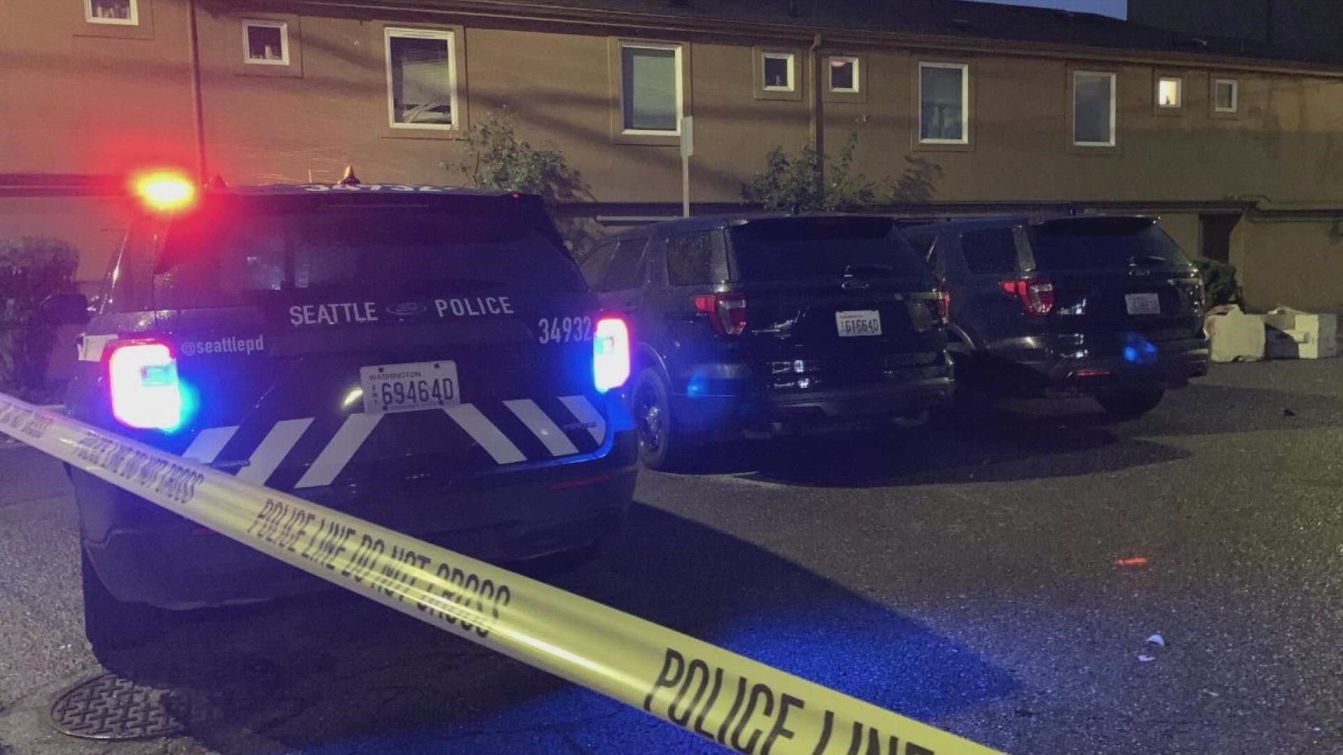 A 55-year-old woman and 53-year-old man were killed in Seattle's Georgetown neighborhood Sunday afternoon. A 42-year-old man has been arrested.