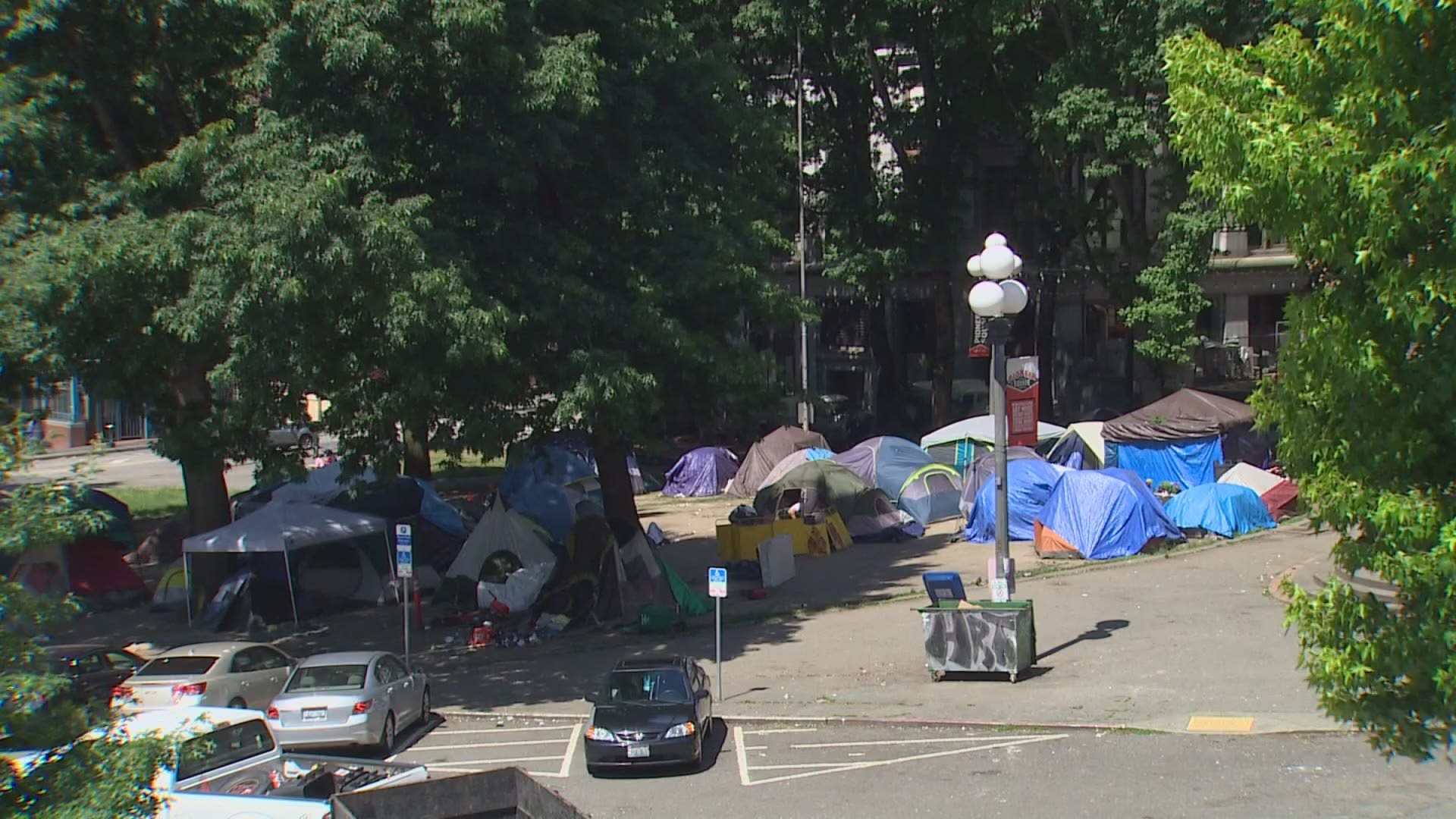 The park has been overrun by tents during the course of the pandemic, and has been a trouble spot for years.