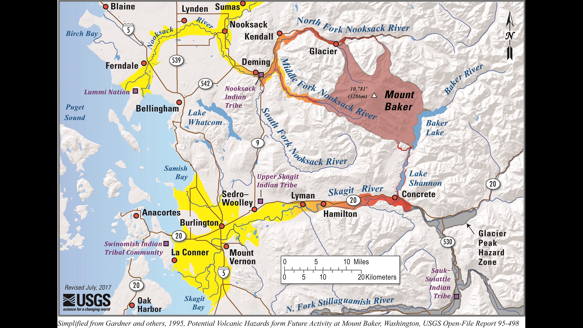 Hazard maps of Washington's highest threat volcanoes | king5.com