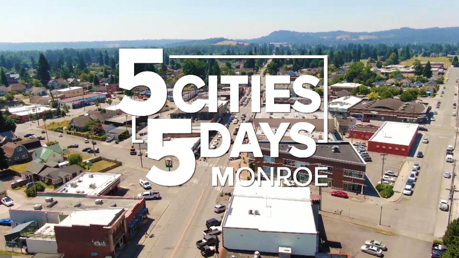 Aerial footage of the beautiful town of Monroe as part of our 5 Cities in 5 Days series