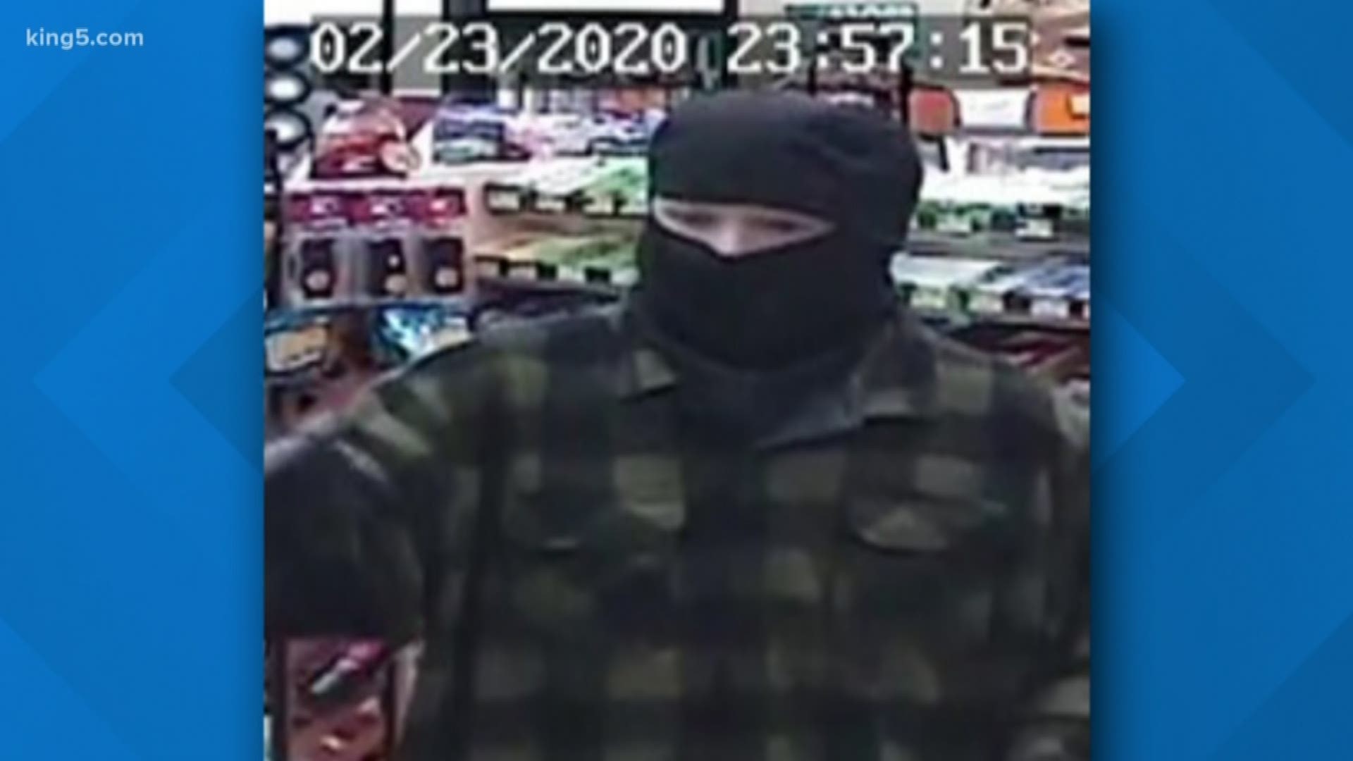 Police said a clerk at an AMPM in Everett believes the same suspect may have robbed the store on Feb. 16 and Feb. 24.