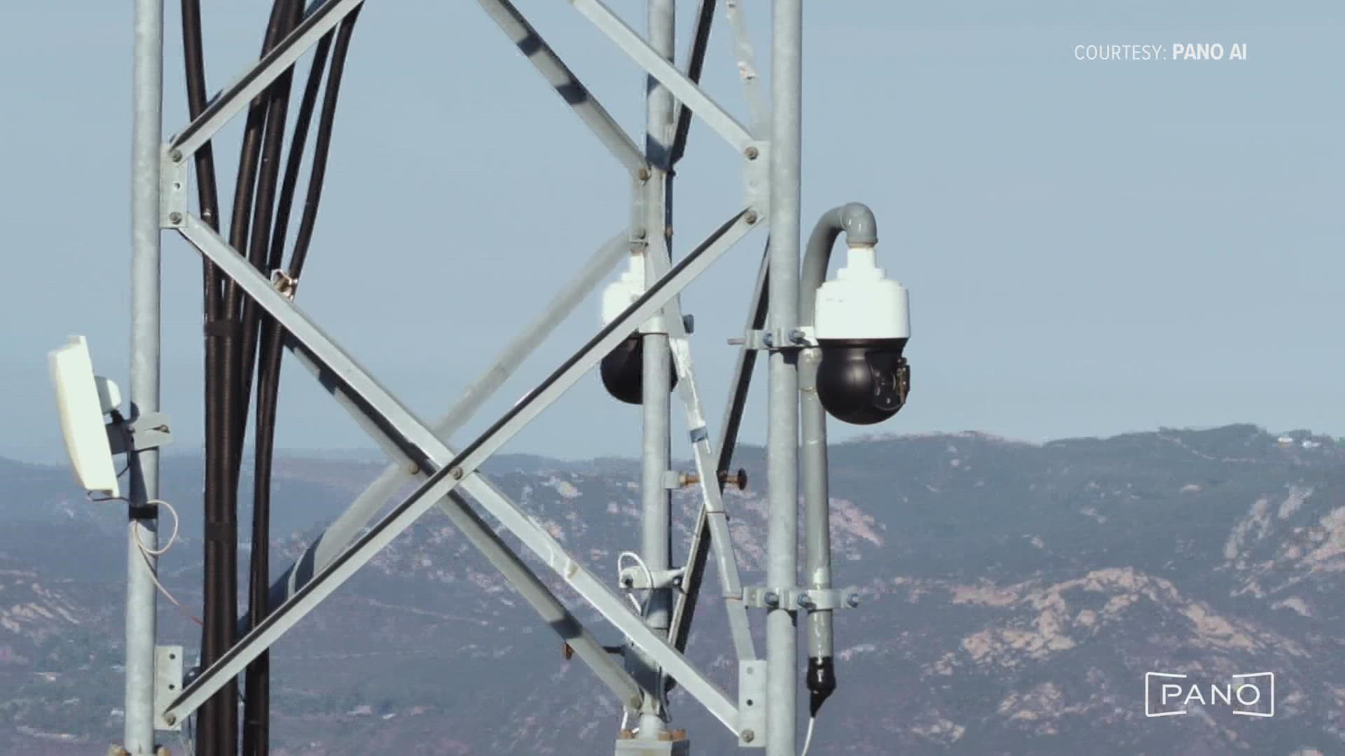 Start-up Pano AI says it uses 360 cameras, artificial intelligence and T-Mobile's 5G to spot fires and notify agencies who've procured its systems.