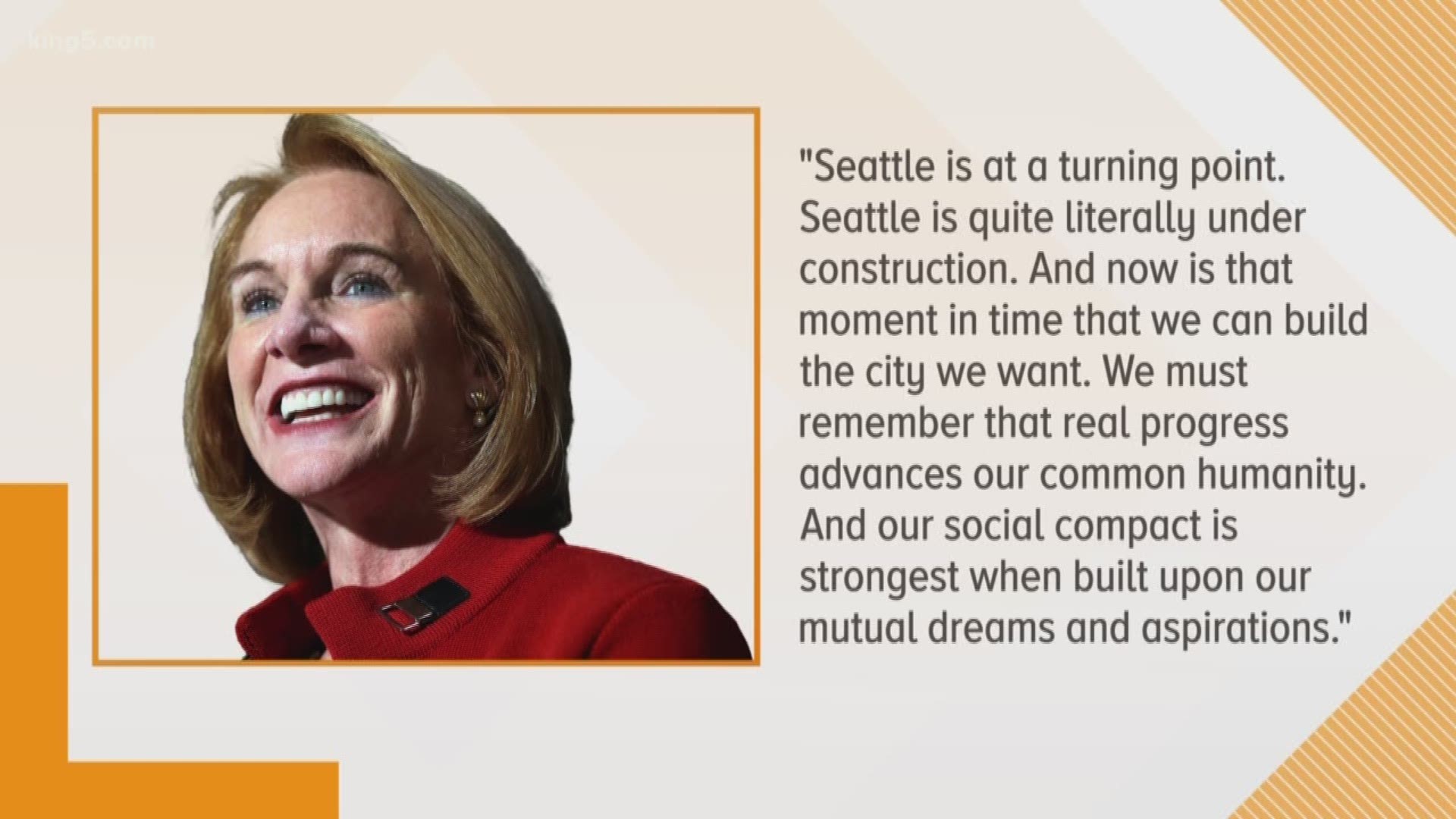 Seattle Mayor Jenny Durkan is scheduled to give her State of the City address Tuesday at North Seattle College.