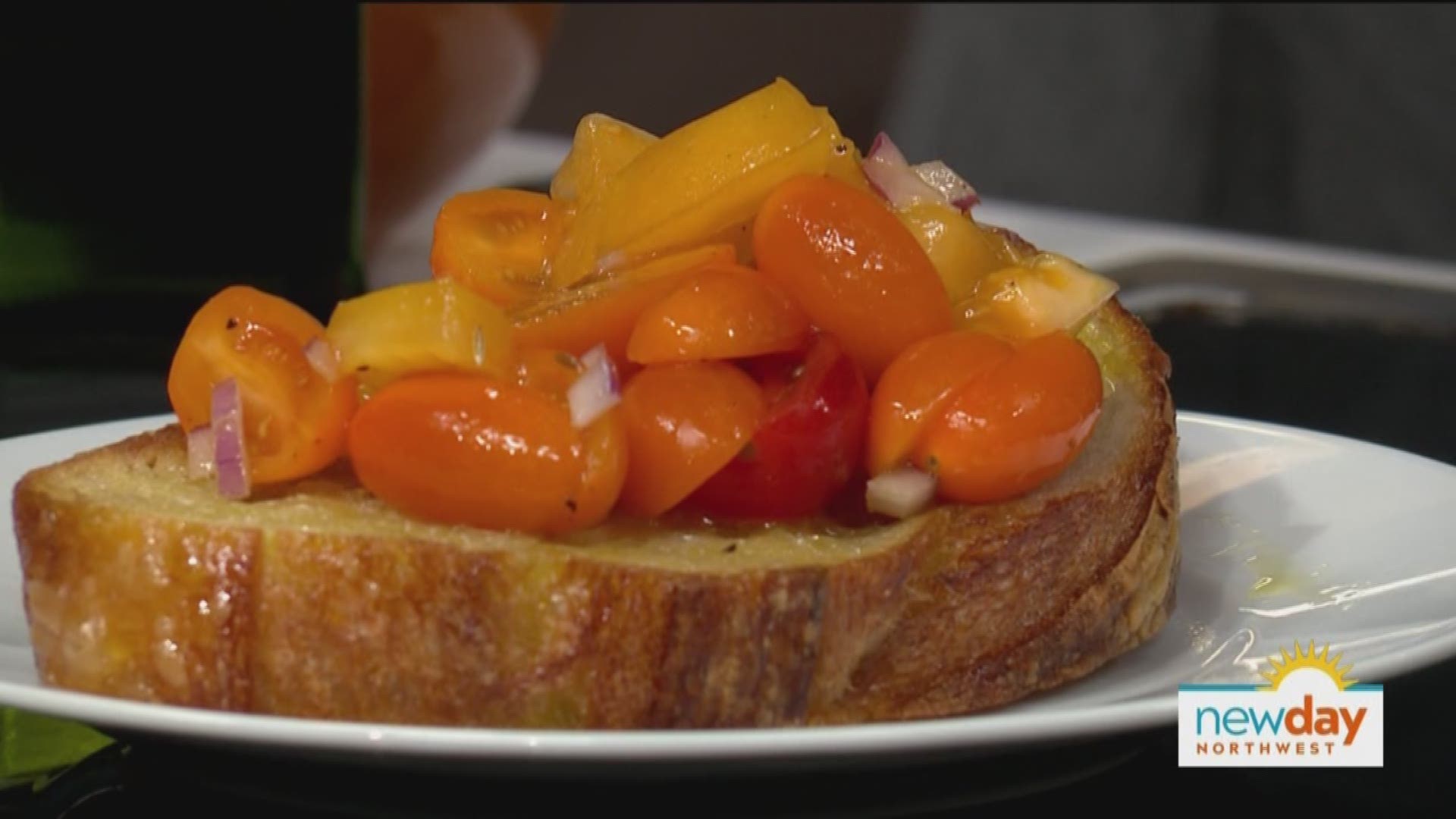 We're getting a preview of Sarah Copeland's latest book with her Moroccan Tomato Toast.
