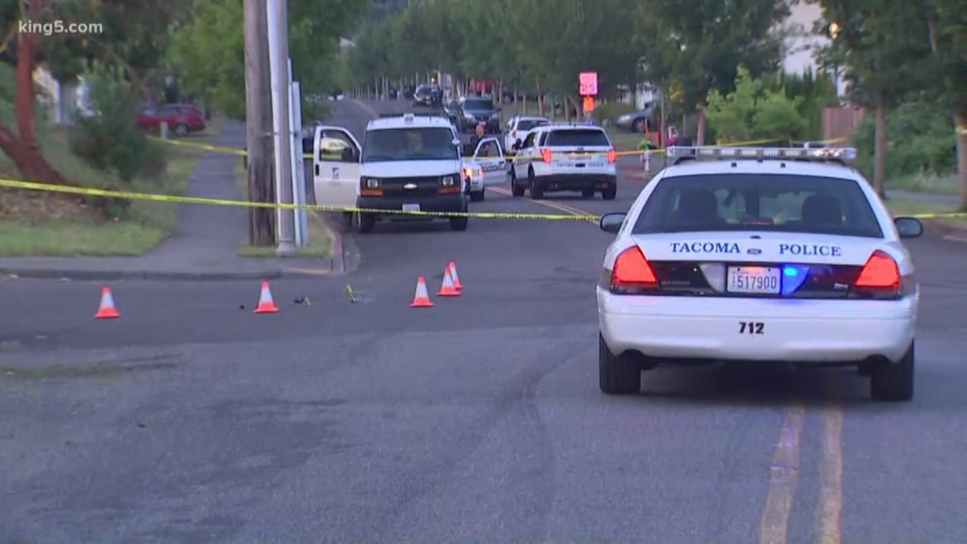 Two men died and three women were injured after Tacoma residents reported hearing several gunshots late Tuesday night.