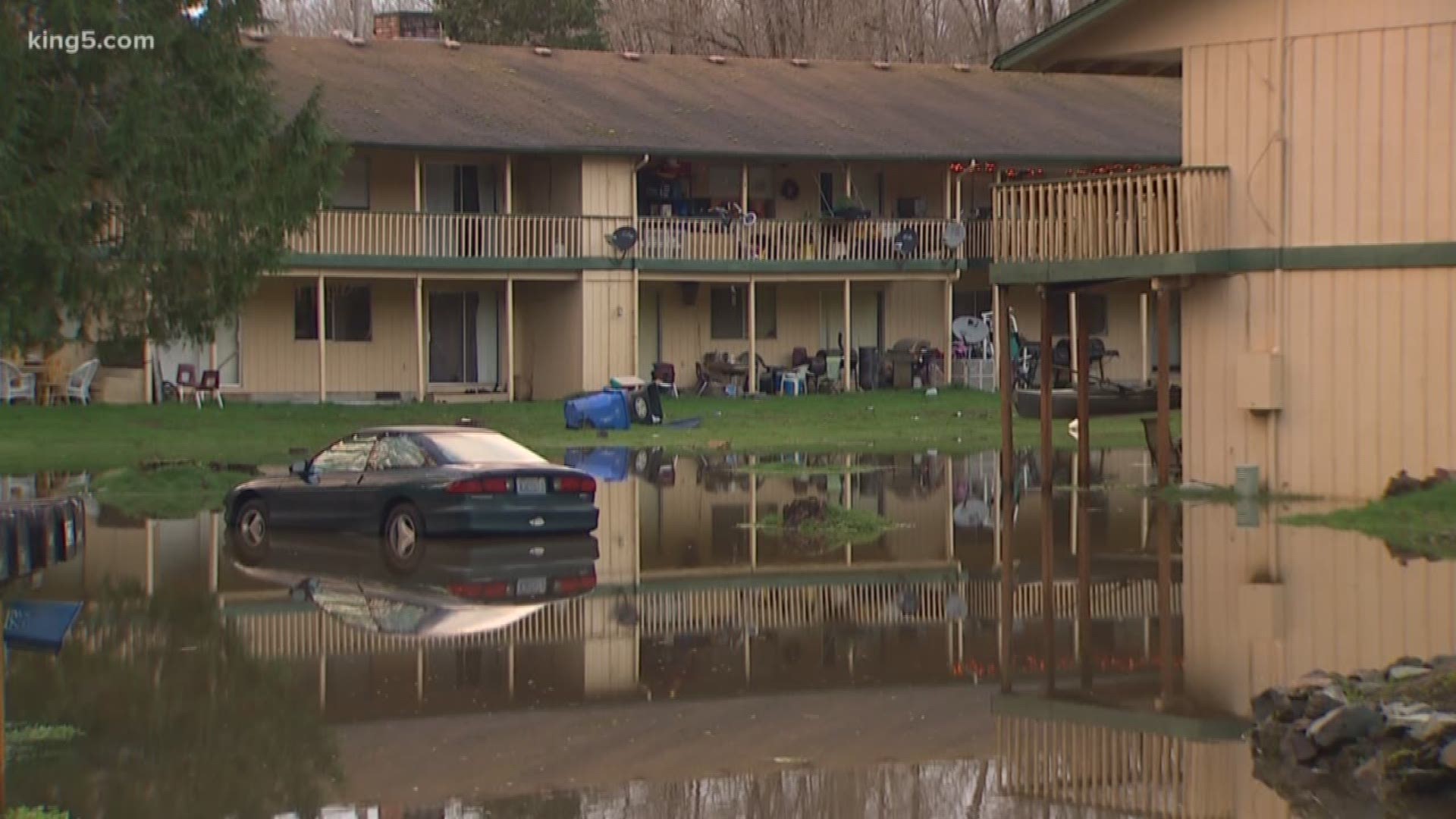 Thurston County officials have urged residents to stay out of their homes until Sunday due to flooding concerns.