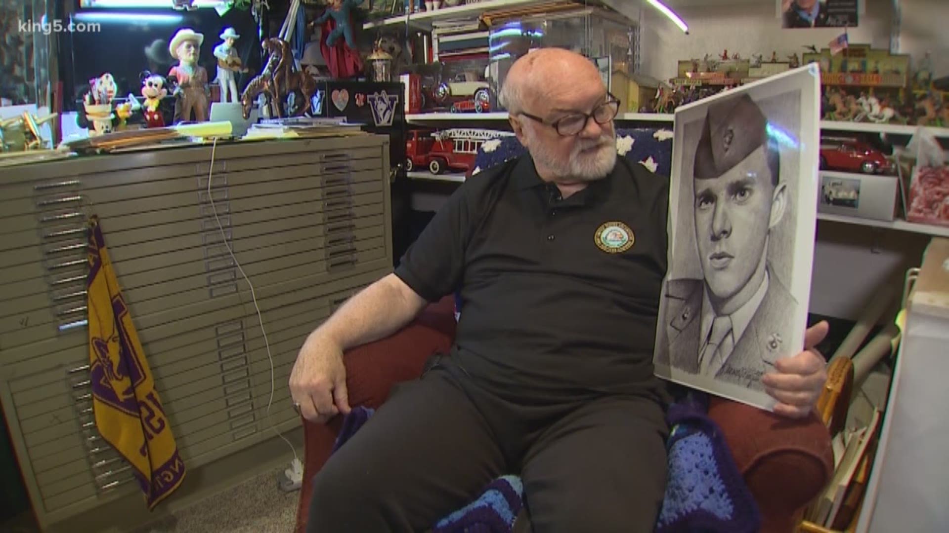 Vietnam veteran Mike Reagan honors fallen heroes through his art.    So far, he has delivered more than 6,000 portraits to the families of fallen service members for free.