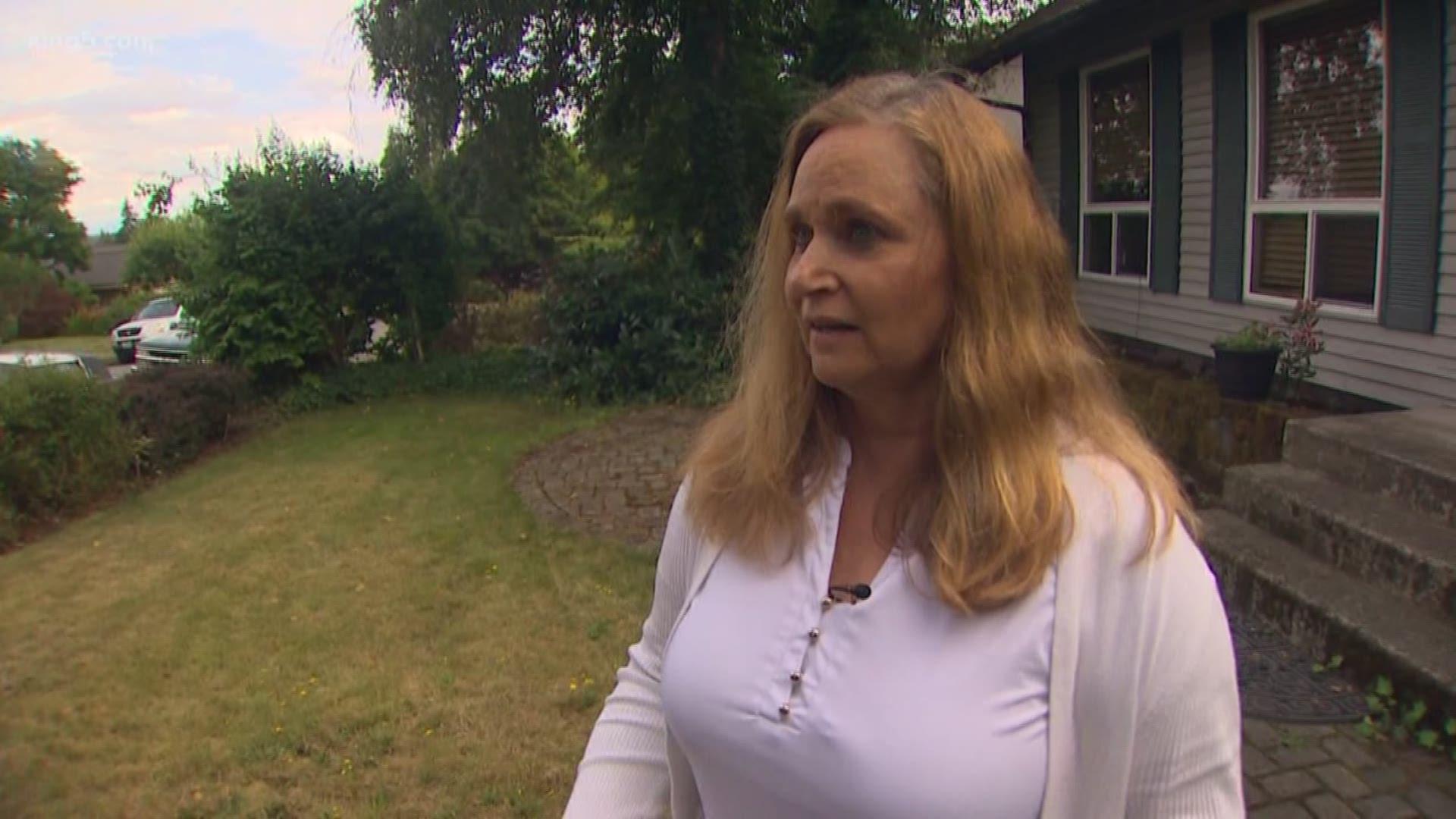 A Redmond family is furious after they said a Puget Sound Energy contractor entered their backyard and pepper sprayed their two dogs. KING 5's Natalie Swaby reports.