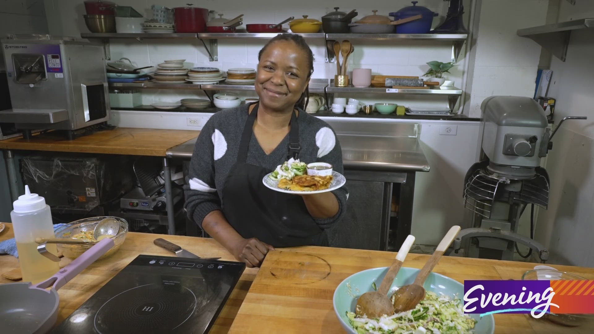 Chef Makini Howell from Plum Bistro has a recipe that will not disappoint. The Napa cabbage slaw makes it.