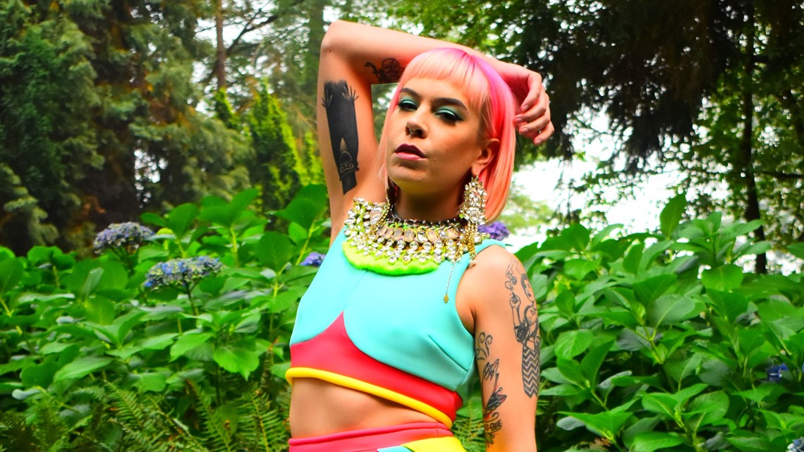This Seattle fashion designer's work is bright, bold and totally out of  this world