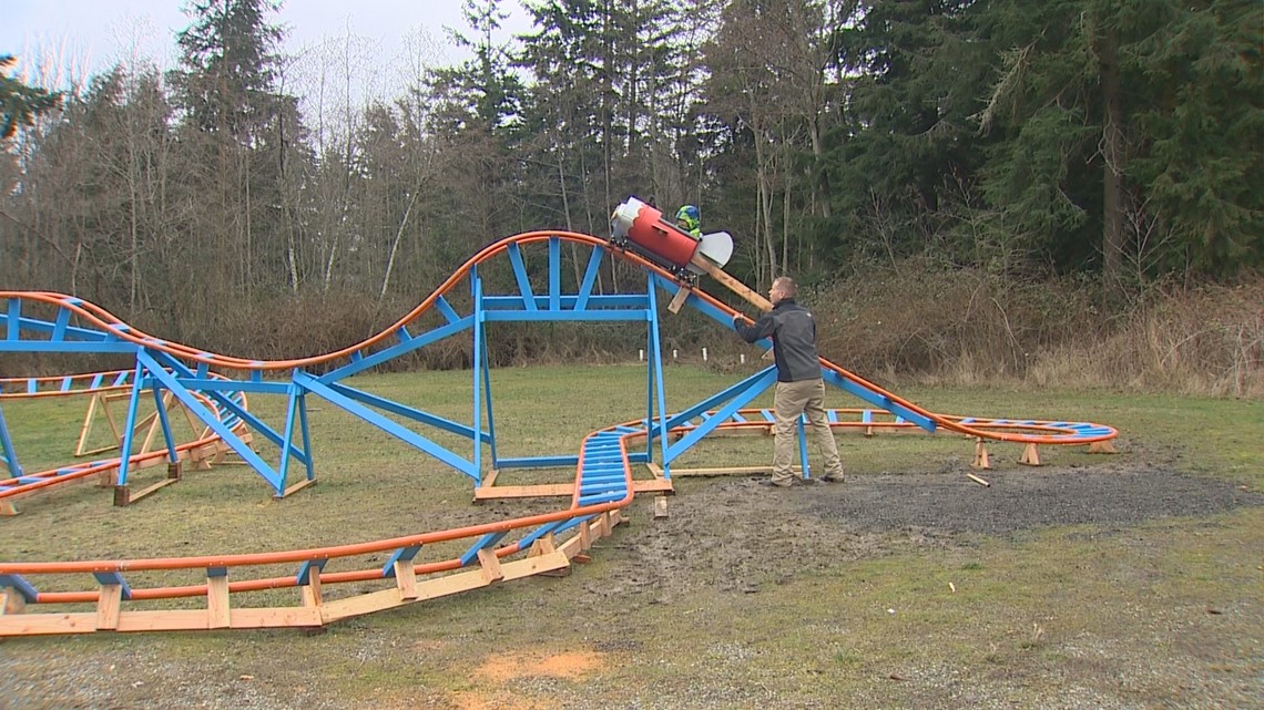 Oak Harbor Dad Builds Backyard Roller Coaster For Son King5 Com