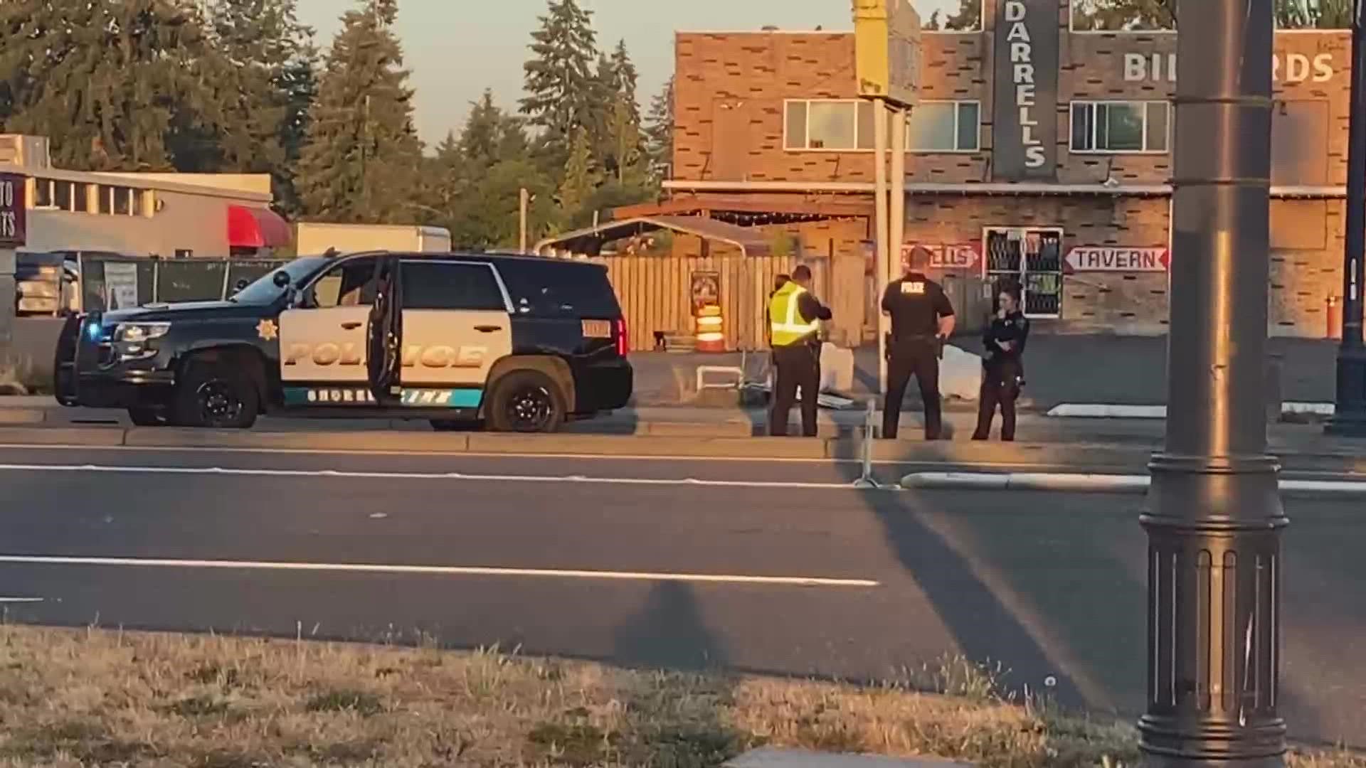 A deadly accident involving a pedestrian has Hwy 99 S in Shoreline blocked