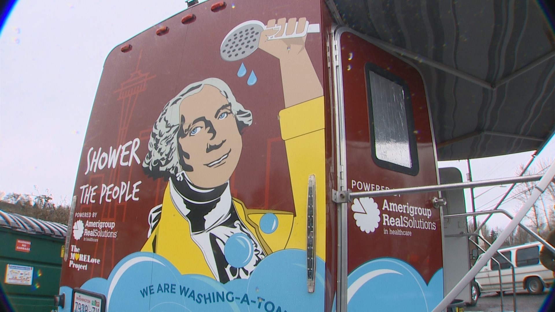 Seattle debuts mobile shower truck for homeless camps
