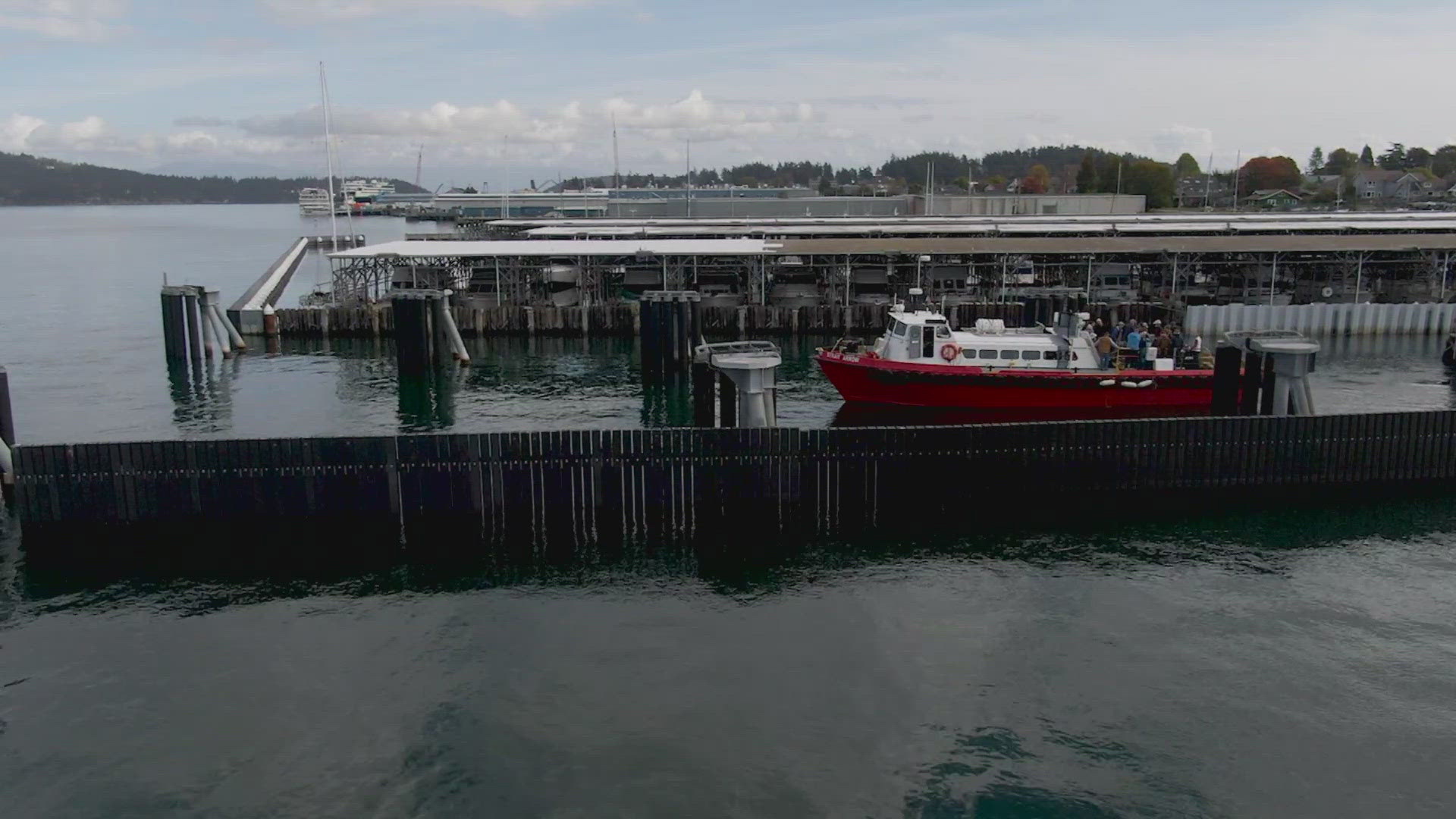 A woman had to be airlifted to the hospital because a ferry wasn't available.