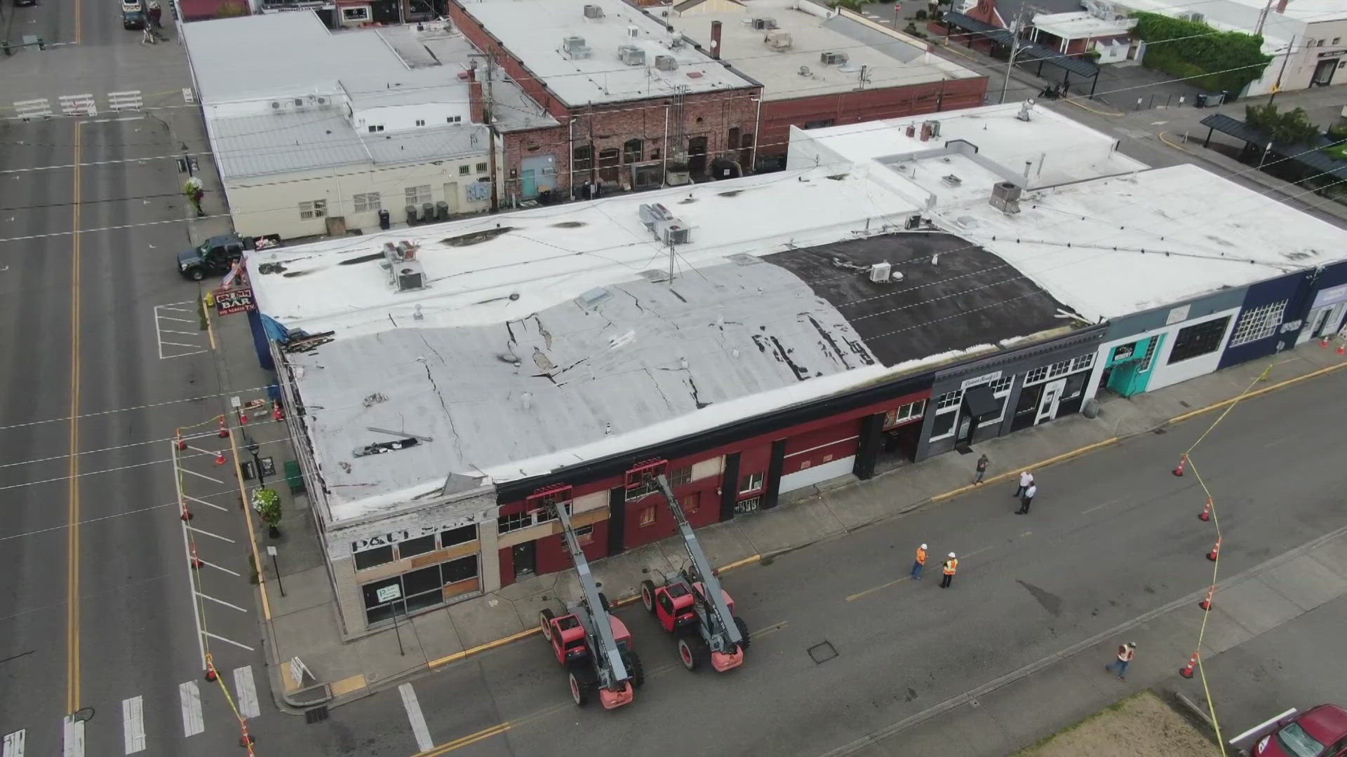 After hours of work, Puget Sound Fire said work will begin Tuesday to get ready for the Wednesday demolition.