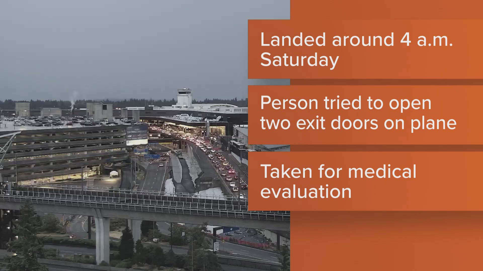 Passengers and crew members had to detain the man until the plane landed in Seattle.