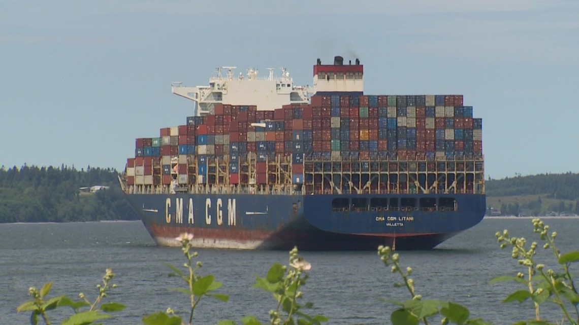 It s a nuisance Container ships anchored in Puget Sound causing headaches for neighbors