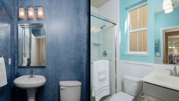 Homes With Blue Bathrooms For More Zillow Study Finds King5 P A Bathroom Painted Blue Particularly Powder Or Light Periwinkle Helped