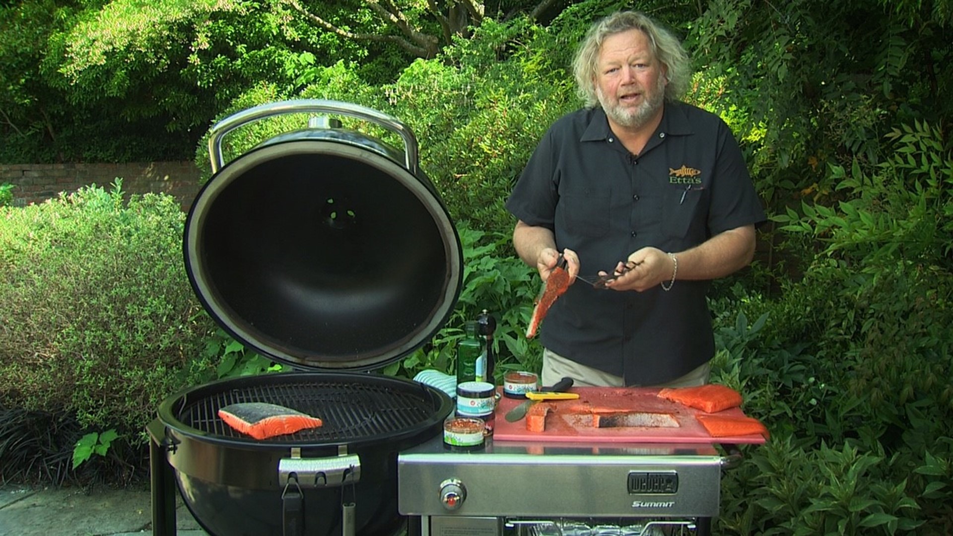 Be a backyard barbecue hit with Chef Tom Douglas's tips for the perfect grilled salmon.