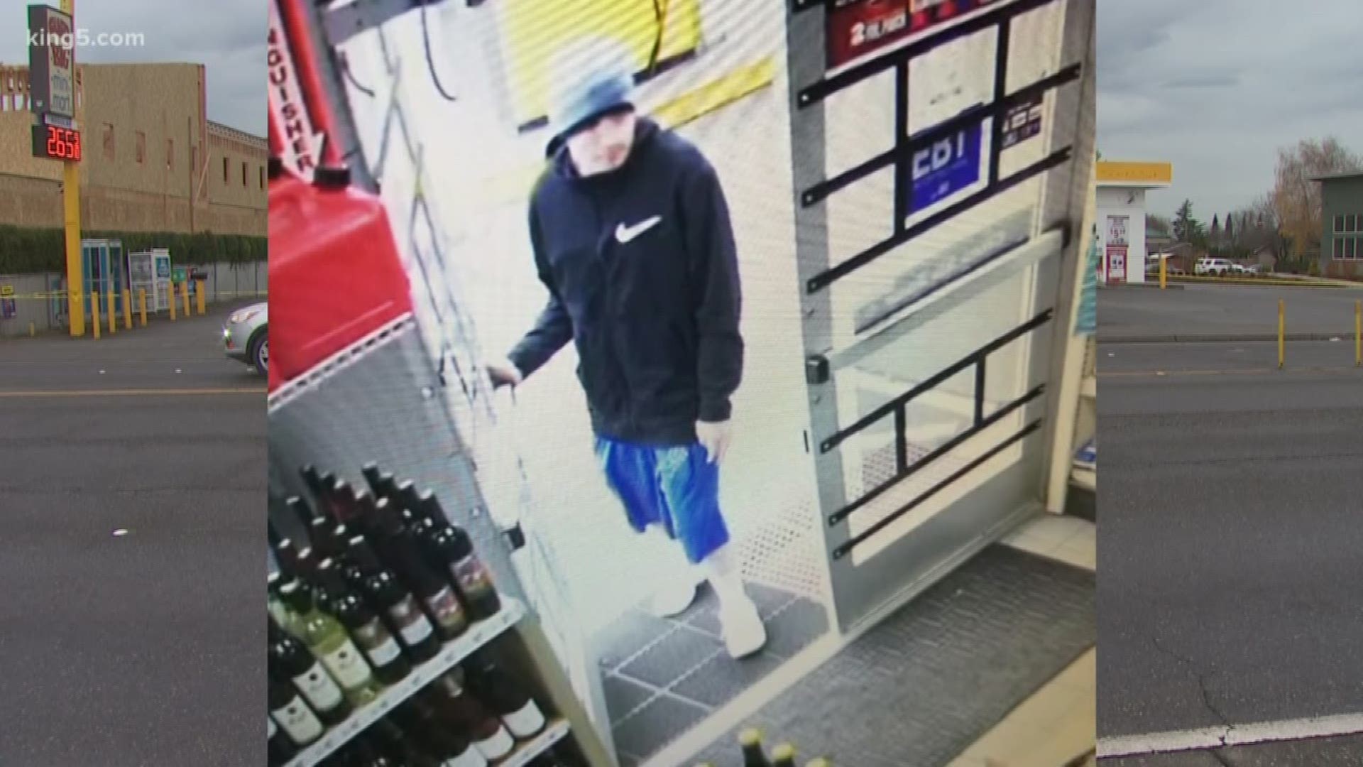 Burlington police released photos of the suspect they're looking for who they say is connected to the shooting death of a 23-year-old man outside of a mini-mart.